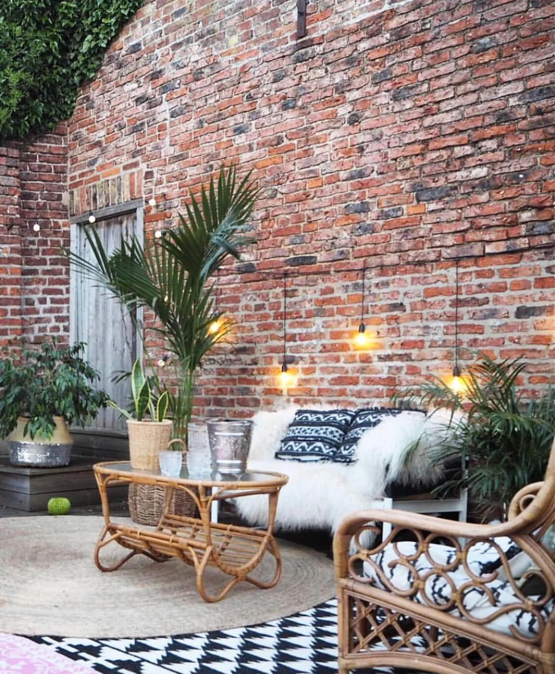 My garden last year. It was a total mismatch of second hand conservatory bamboo and Ikea.