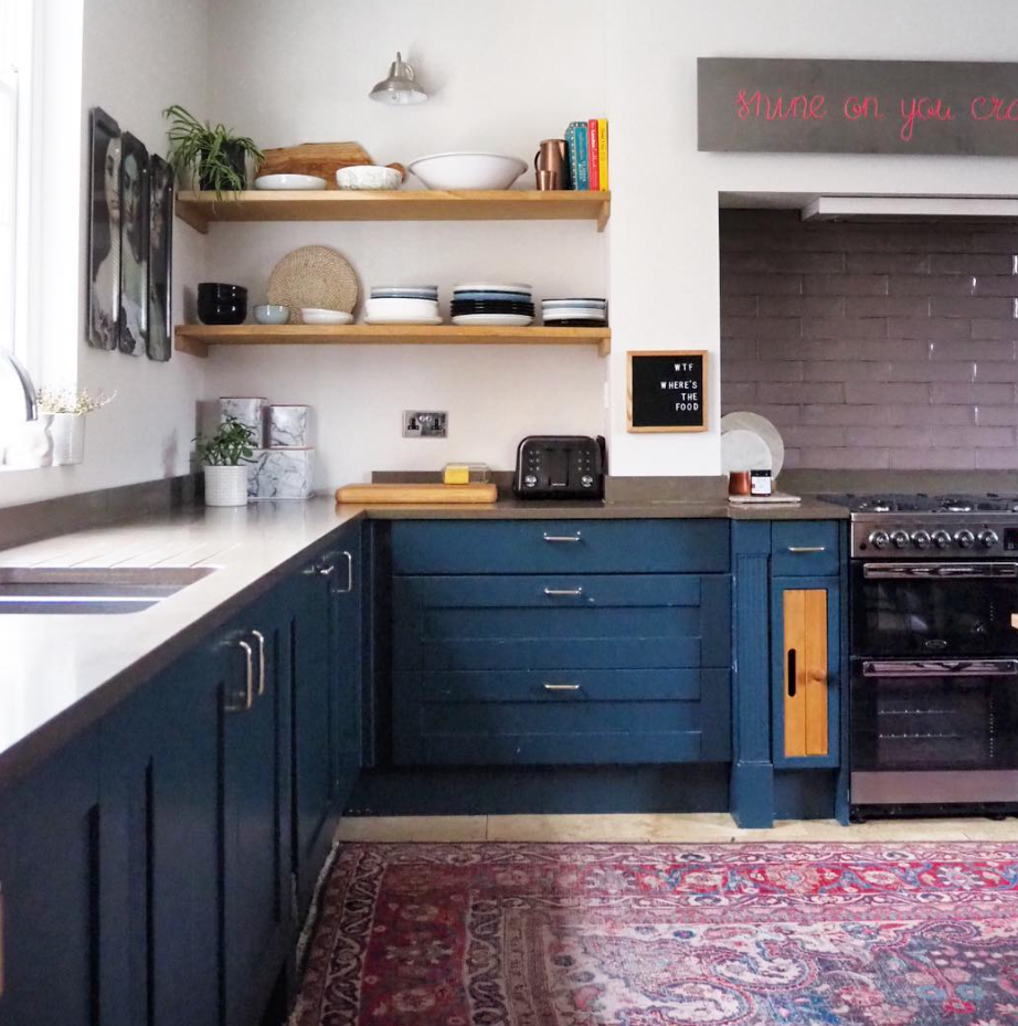 My revamped (the first time) kitchen. I was totally over the blue cupboards and needed a change.