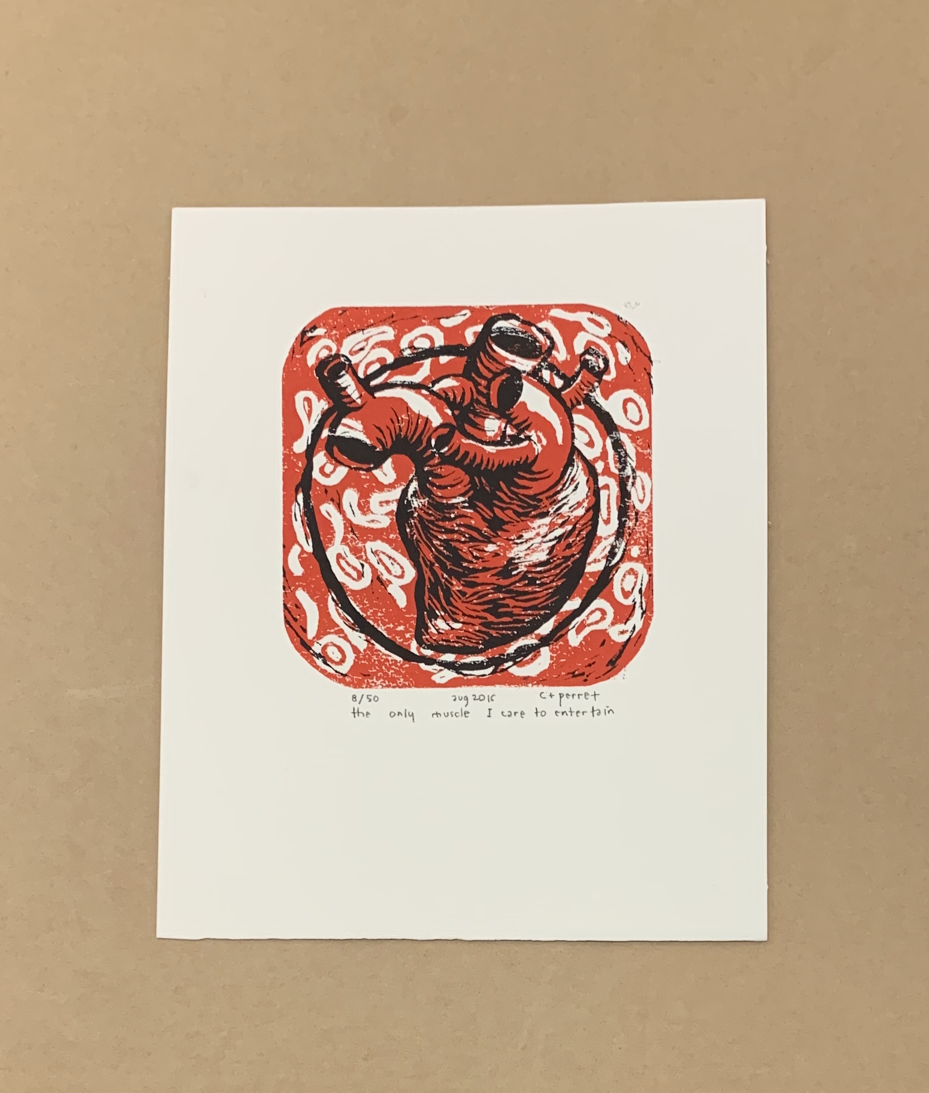 The Only Muscle I Care To Entertain - Cecile Perret, Art Of Protest Gallery £50 - Edition of 50