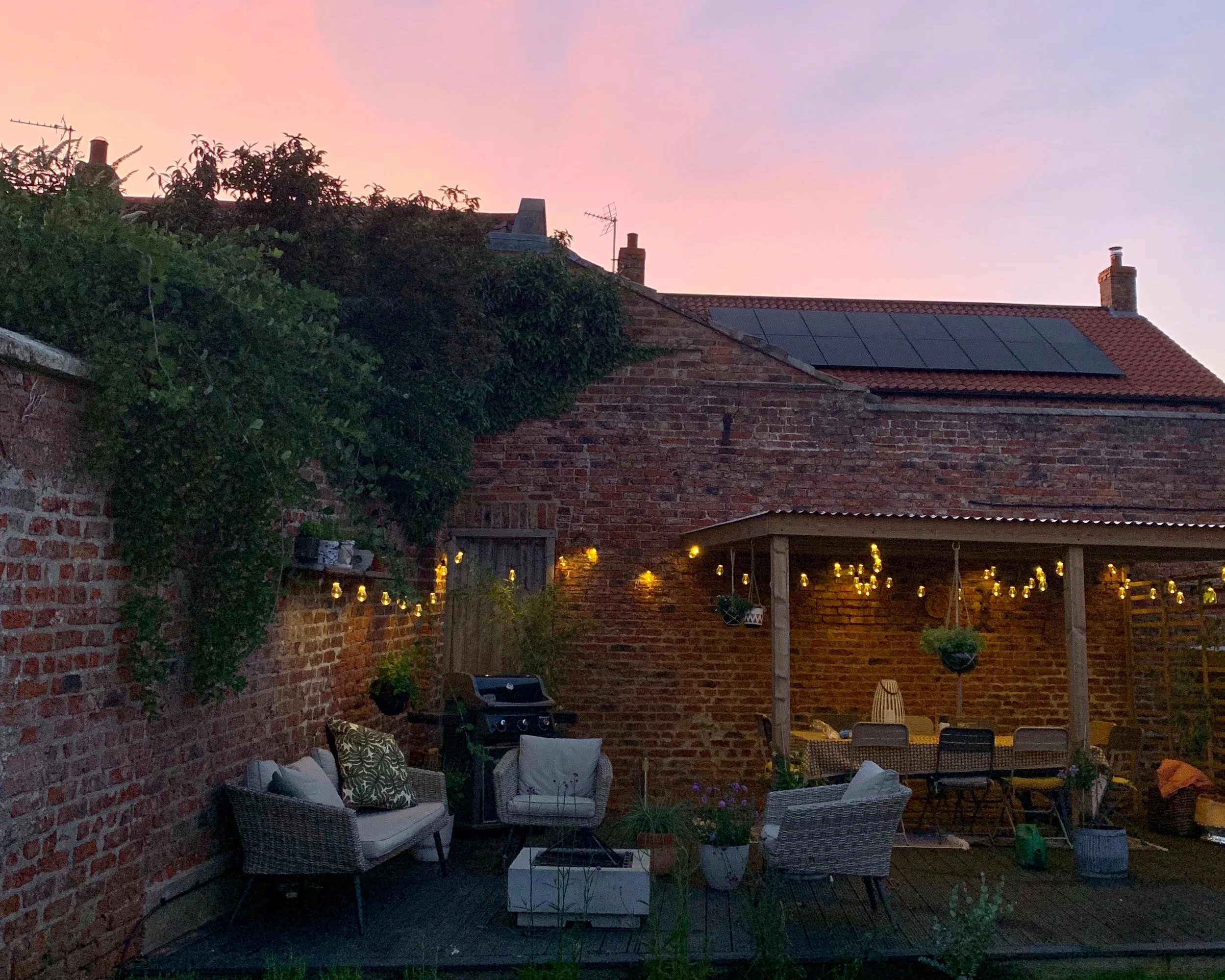 The view from the top of the new platform towards the house.