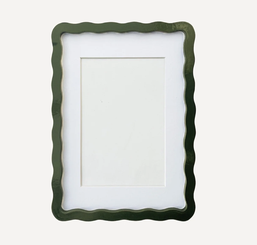 Olive Green Wiggle Frame - Alma Frames, £39