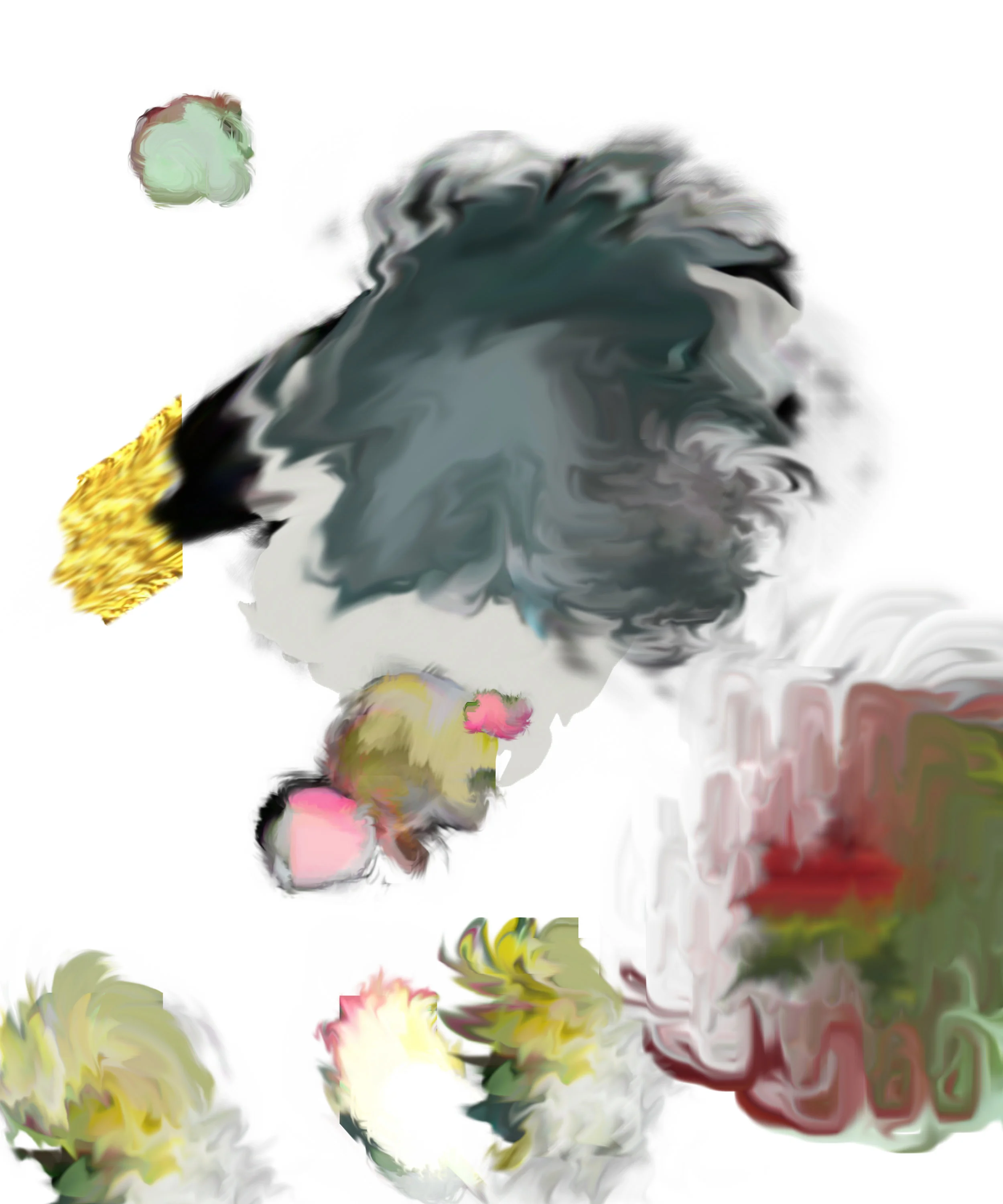   The Blob ; Digital Painting; 100cm x 60cm digital painting on archival paper. 2017 