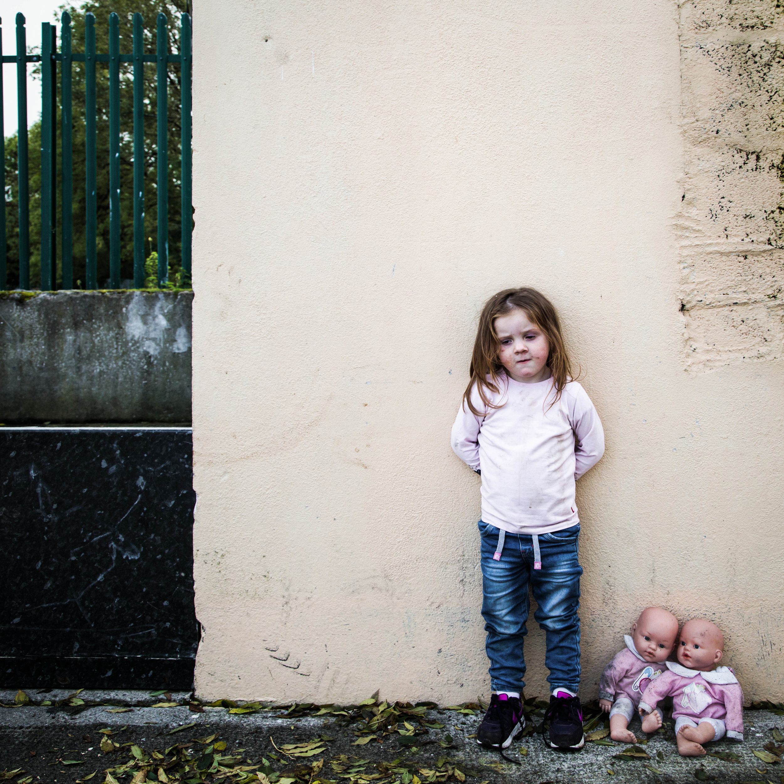 Irish Traveller Girl With Dolls