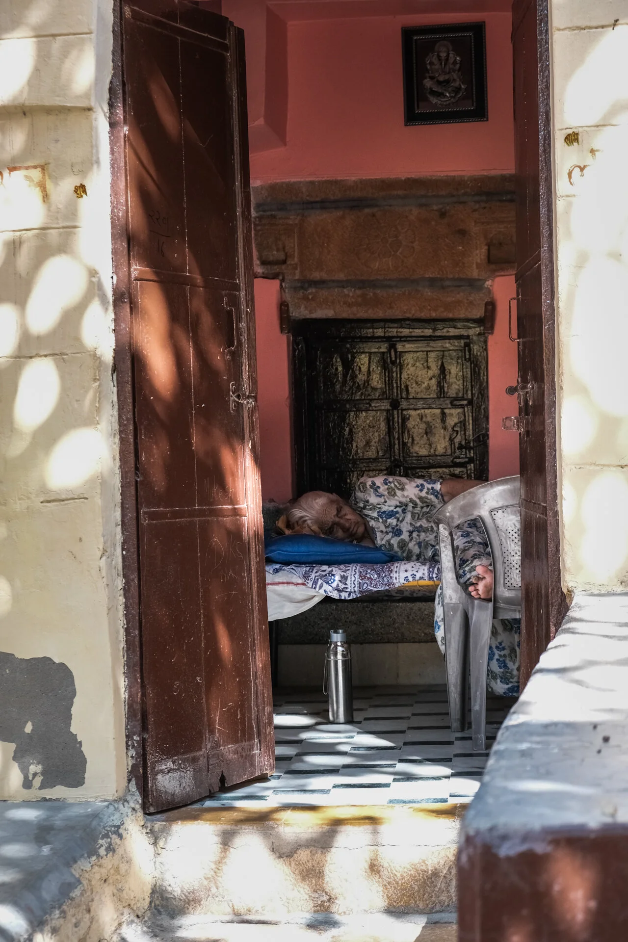Brahmin lady asleep.