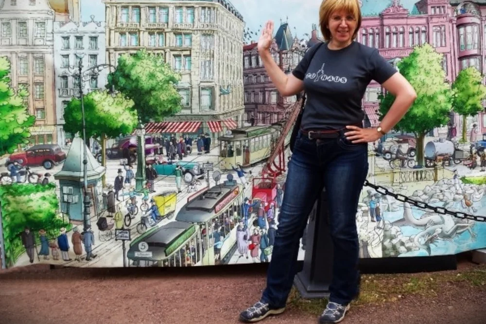 Вот и я на Кё, в нарисованном Дюссельдорфе