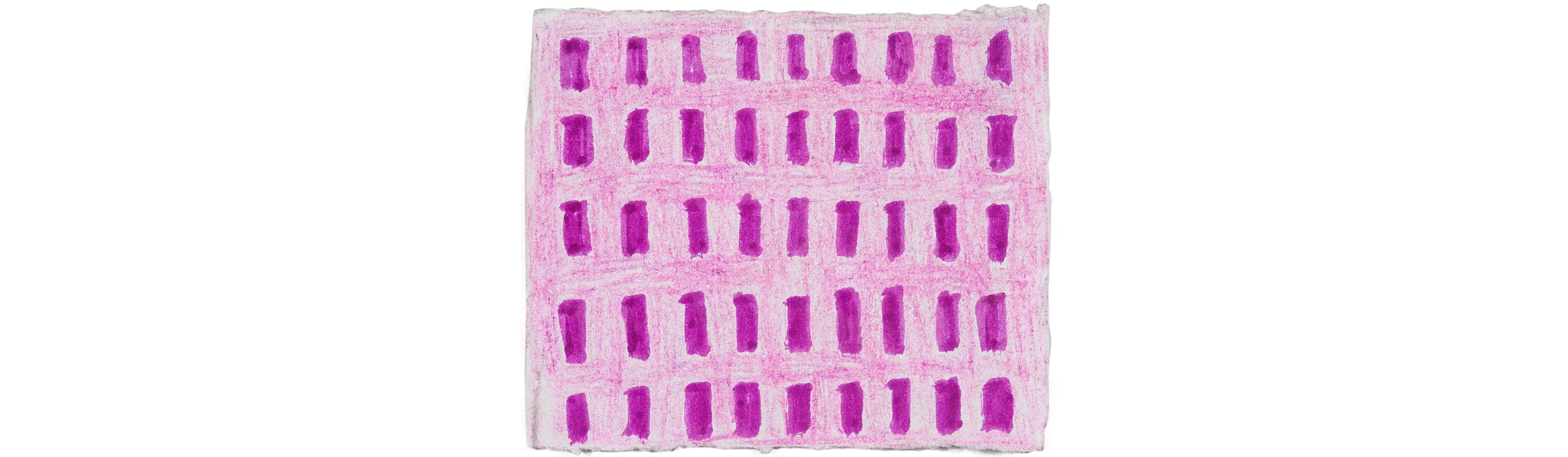 Little Magenta, 2016, colored pencil and marker on paper, 3 x 3.5 inches