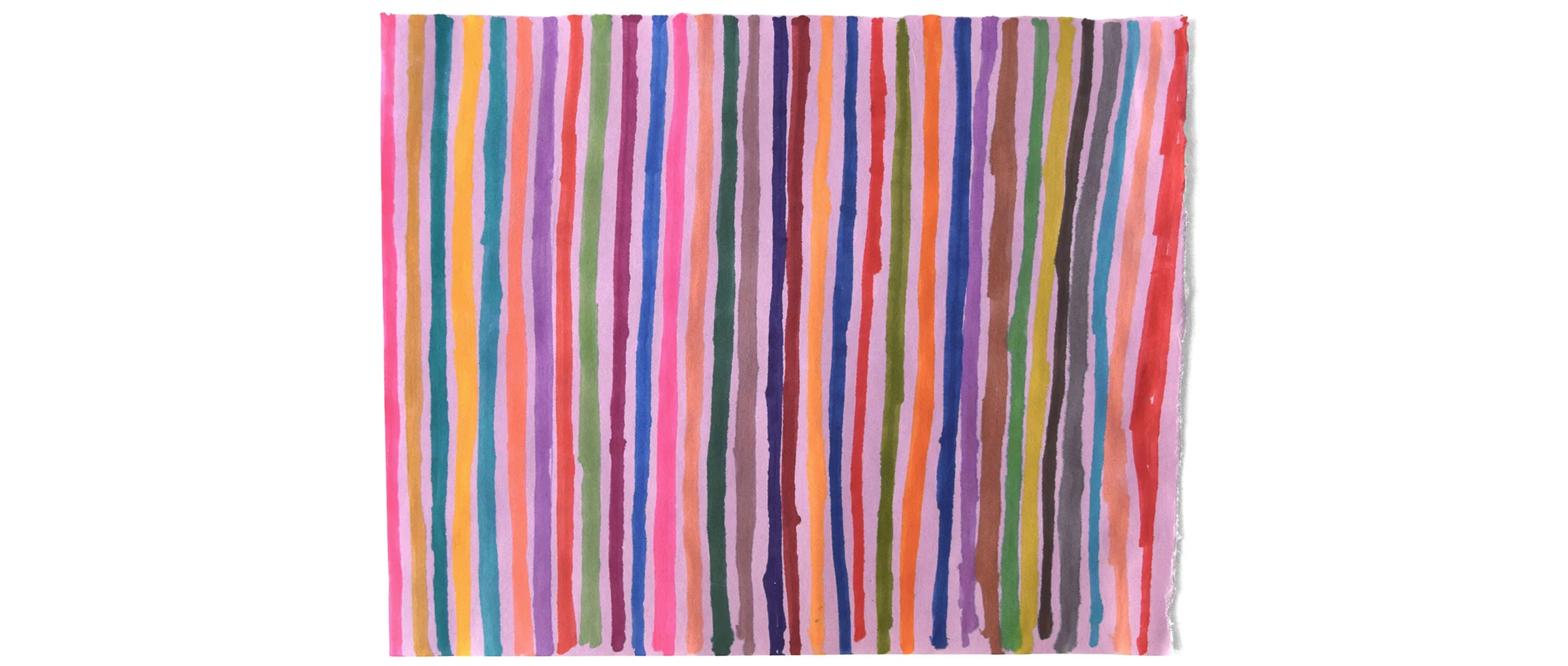 Lines on Lavender, 2016, marker on paper, 5.5 x 7 inches