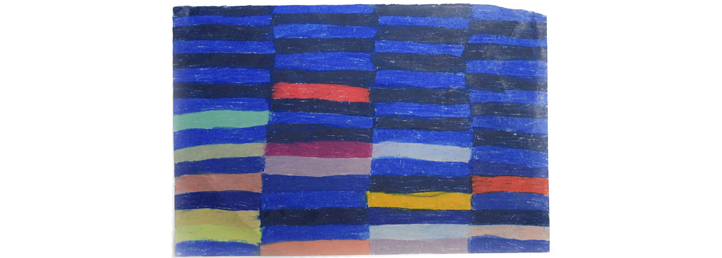 Blue Squeeze, 2016, colored pencil on paper, 6 x 9 inches