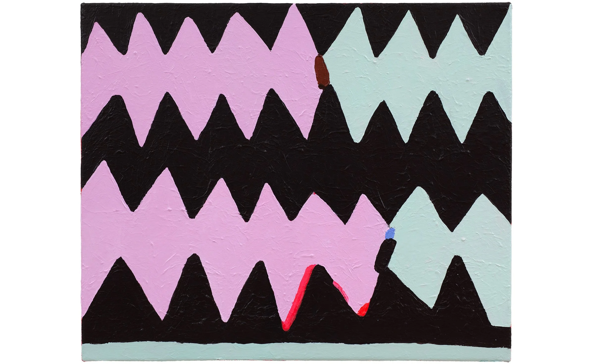 Ziggy zag, acrylic on canvas, 20 x 24 inches