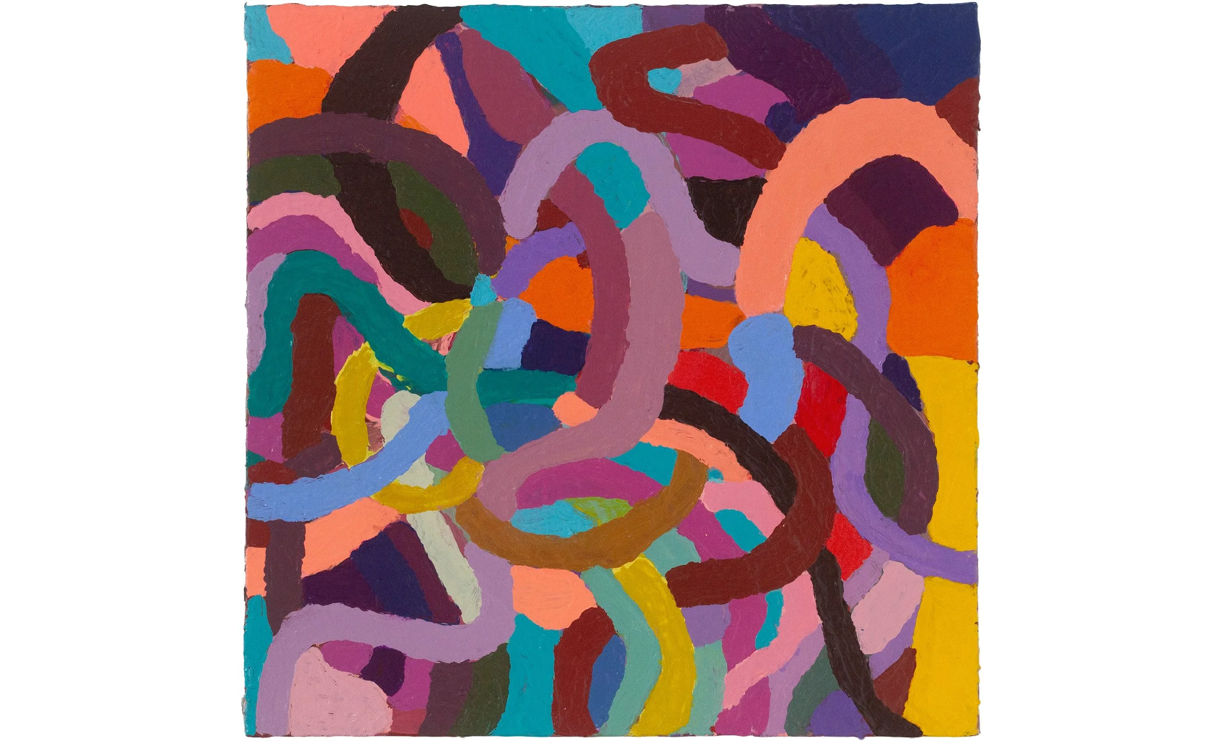 tangle, acrylic on canvas, 12 x 12 inches