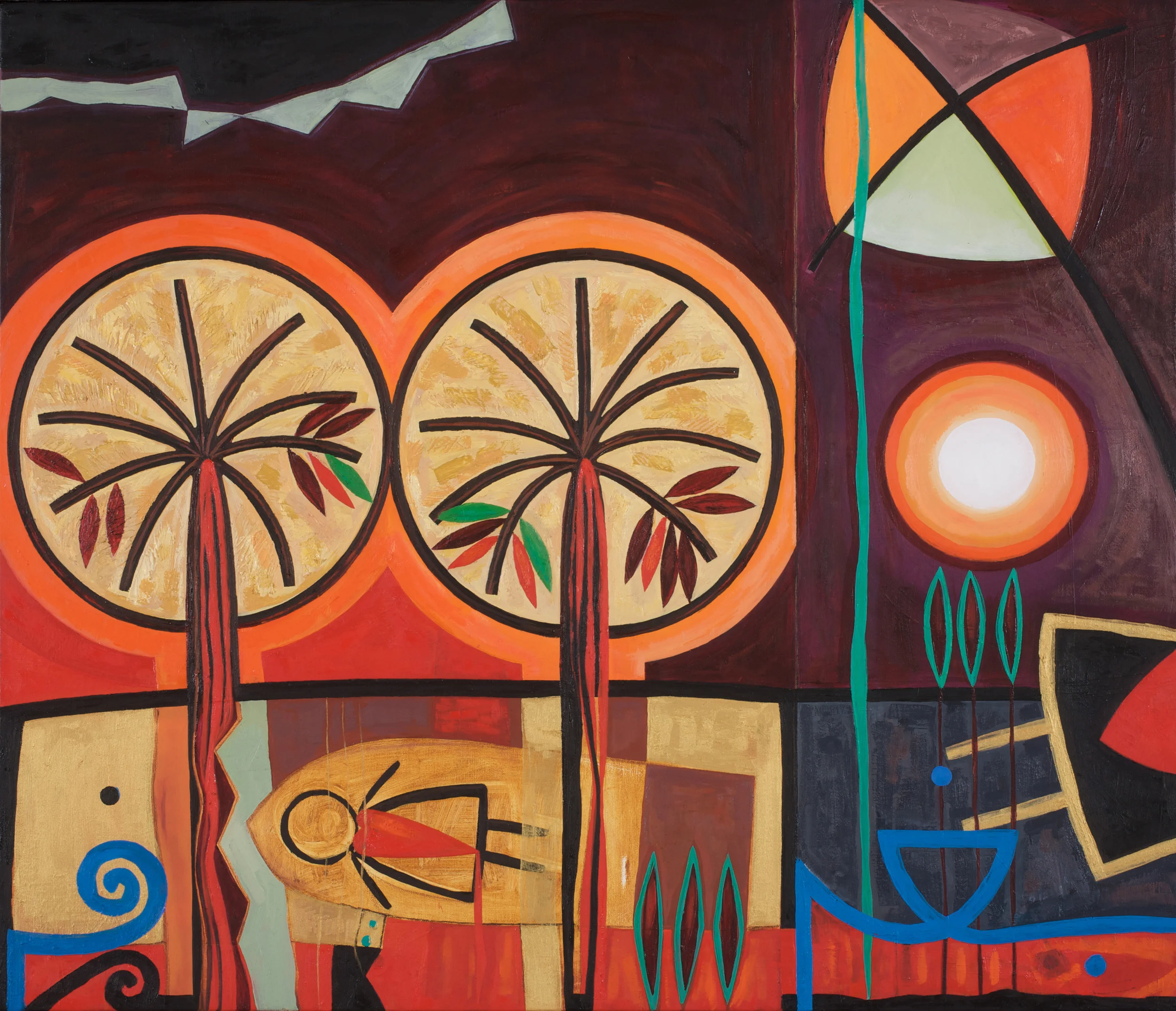 Ahlam Kites and Shattered Dreams Oil on canvas 60x70cm 2008 Private Collection UK