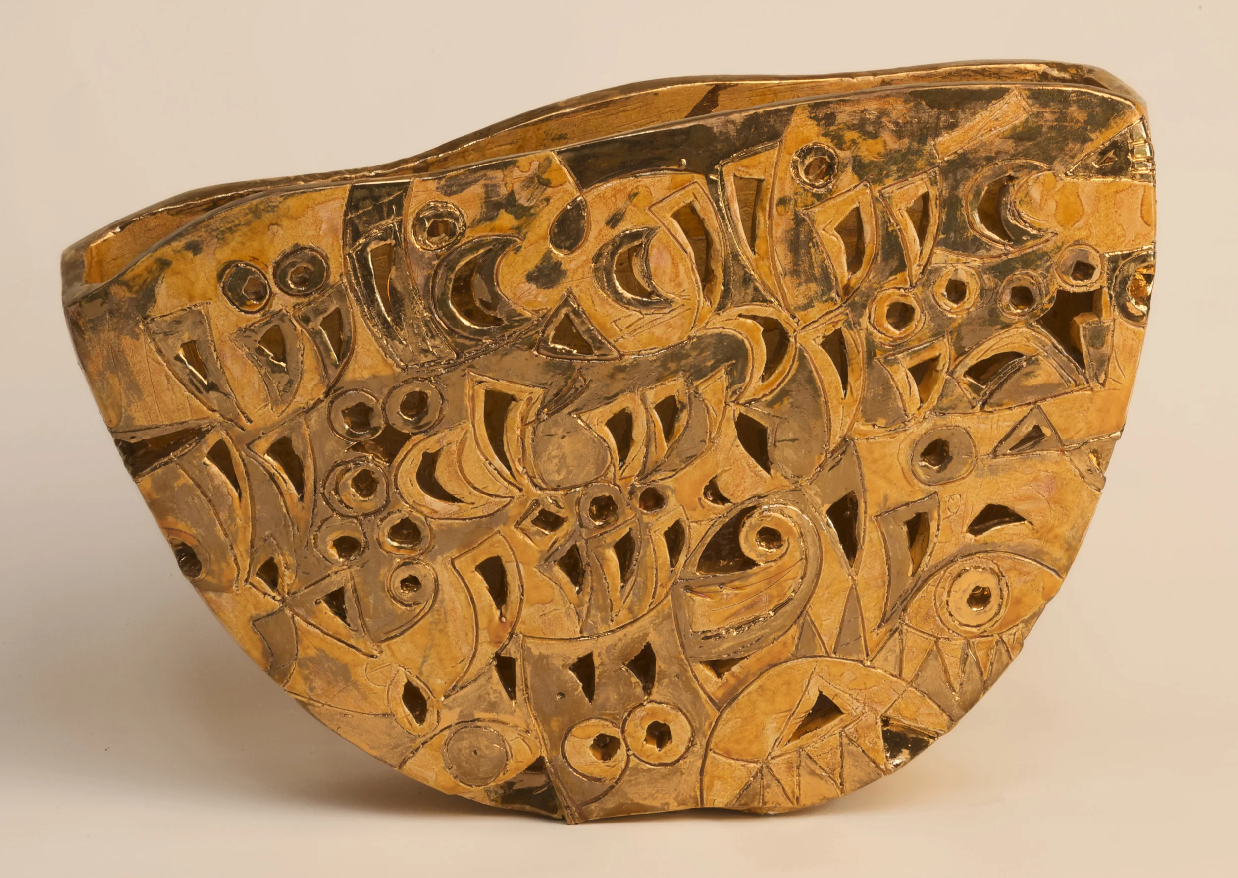 Ainaki Ghabeta Nekheel II Boats and Burdens Earthstone amber and gold 29x40x10cm 2008 Private Collection UK