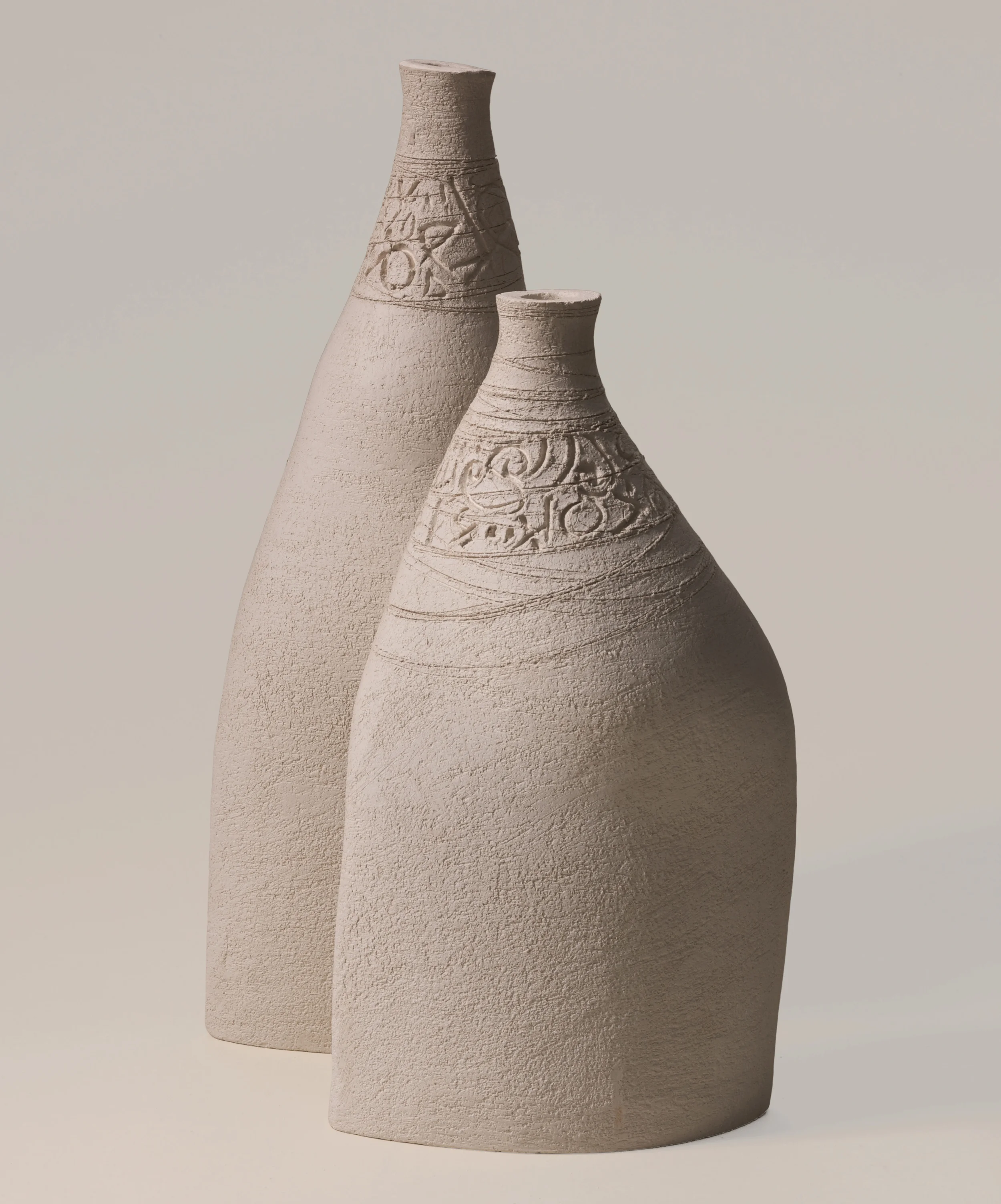 Abu Abbass and Um Abbass Earthstone 43x19cm 2003 Hussain Ali Harba Collection Italy