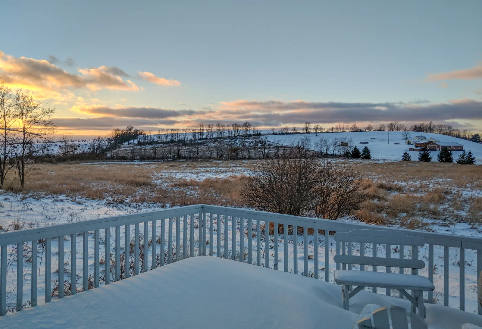 View from the back deck of the retreat center this winter