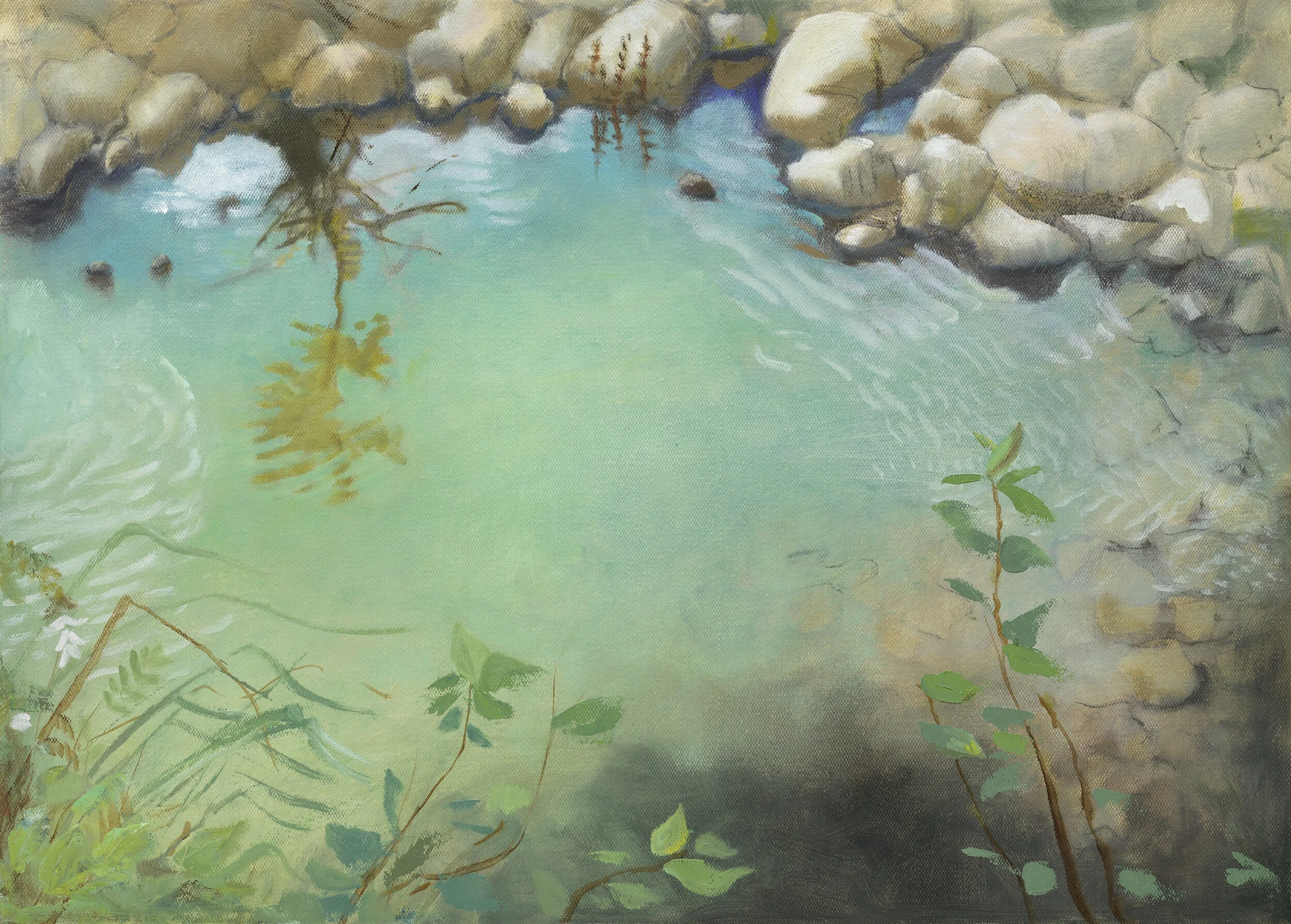 Nanxi river reflections at Lion's Rock -China