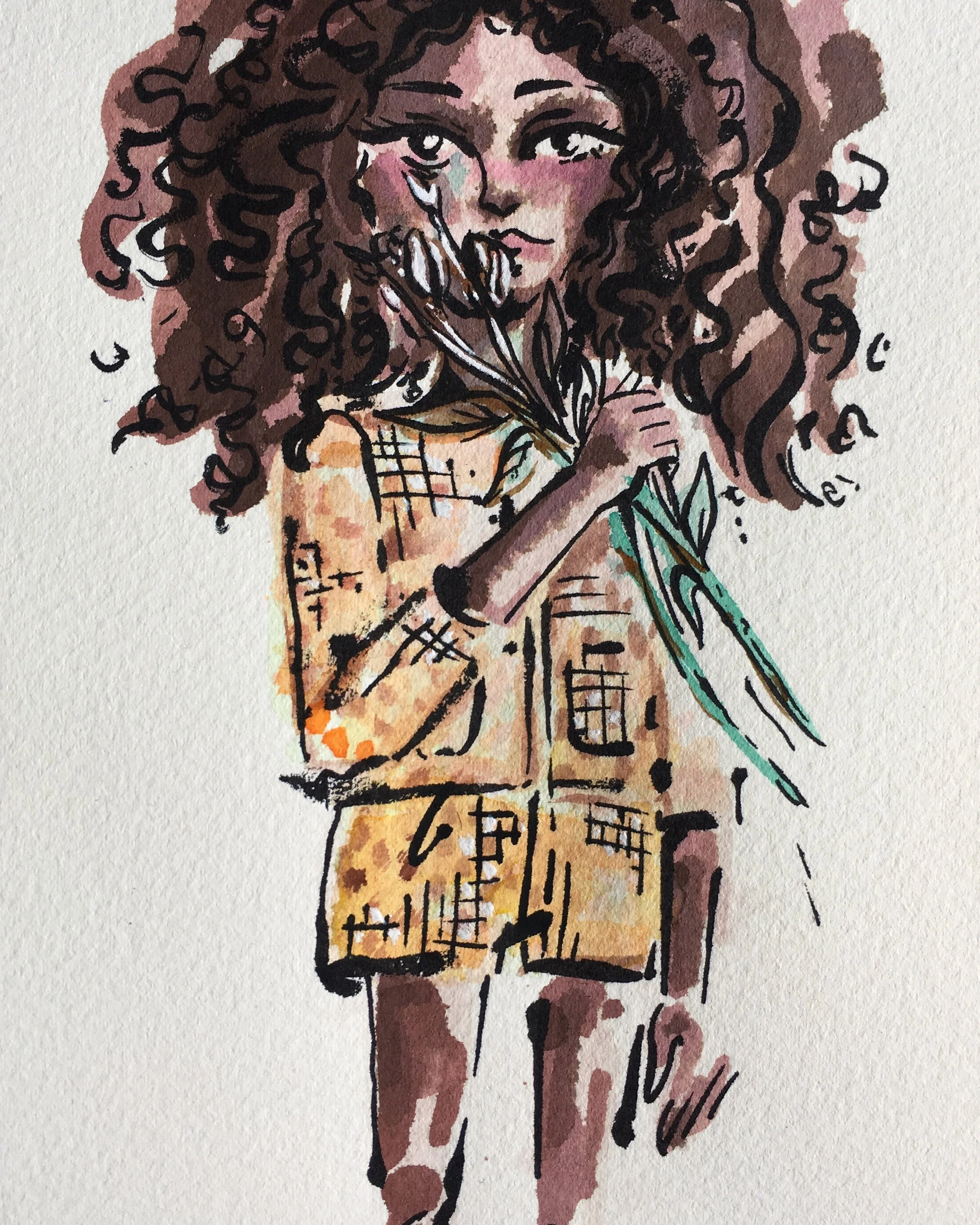 Girl Model in Bonpoint Tweed Suit