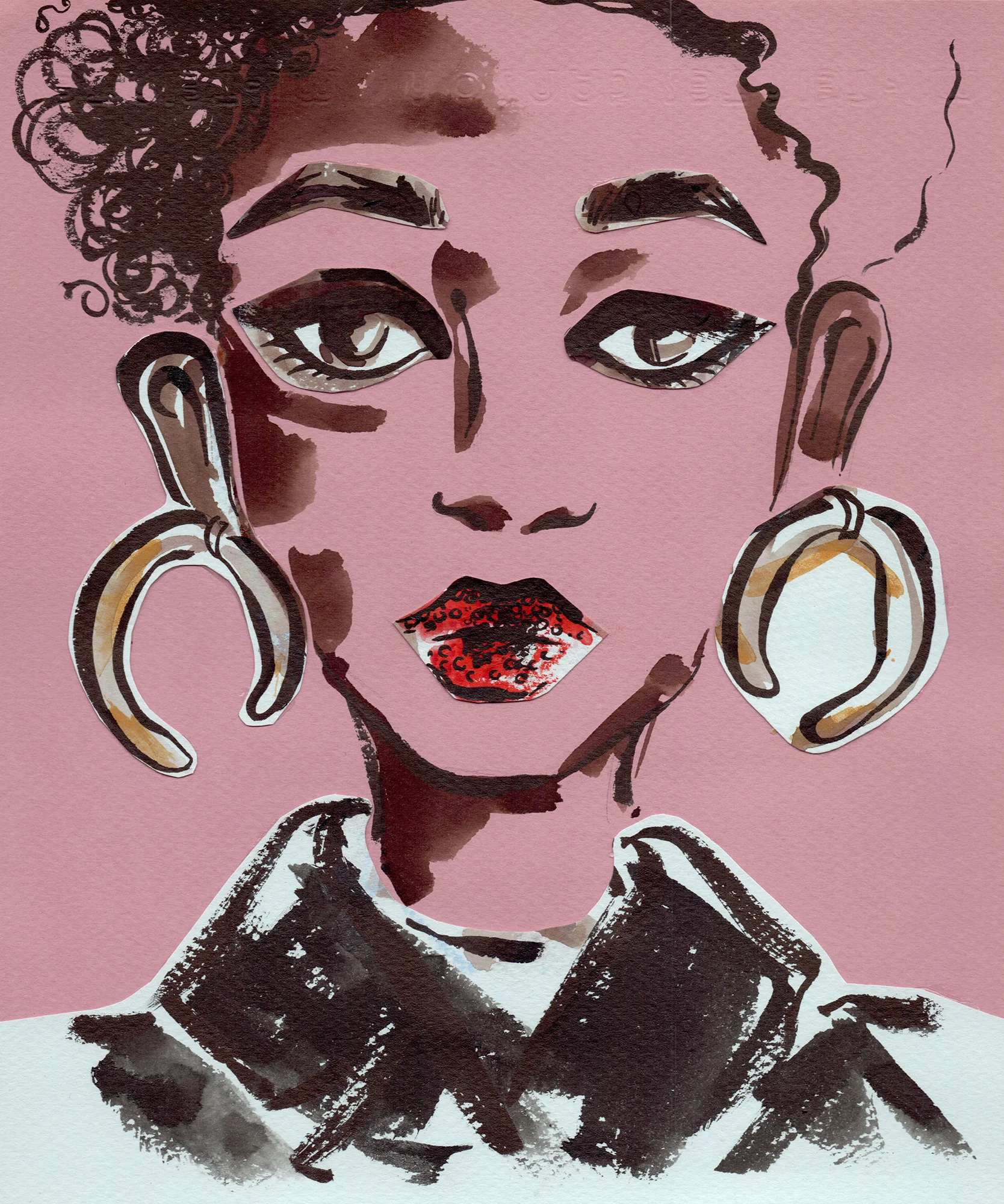 Kemi Kayode in Valentino with Hoop Earrings