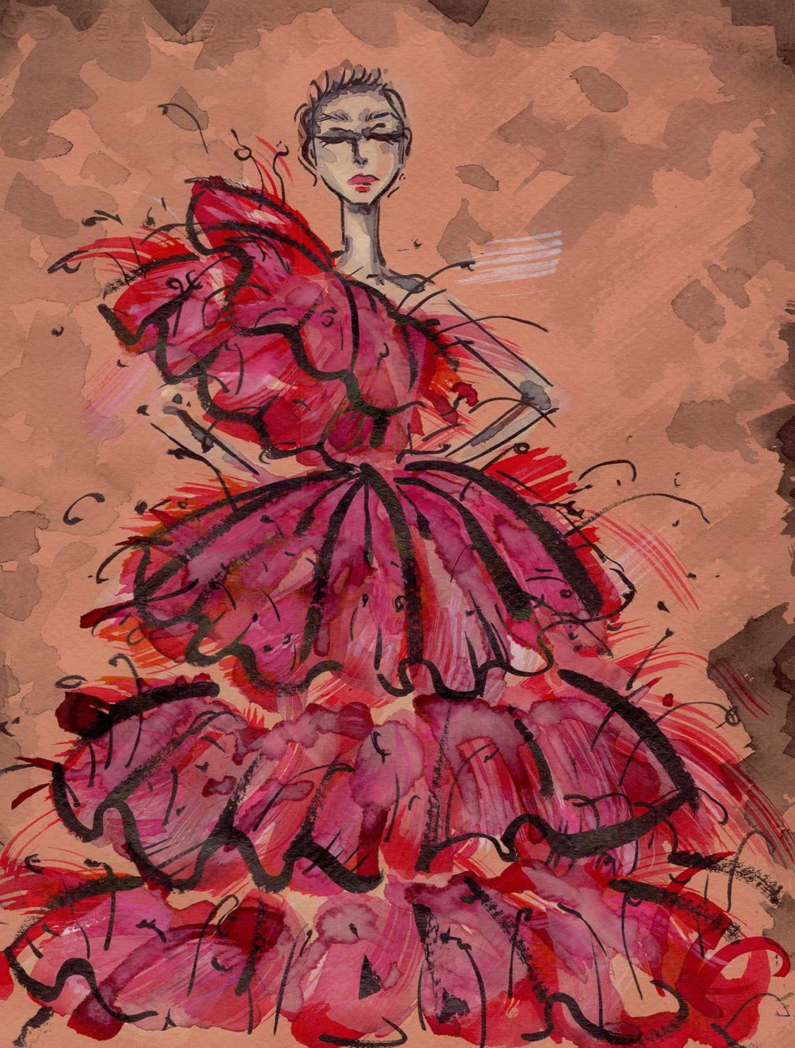 Raquel Zimmerman wearing Valentino