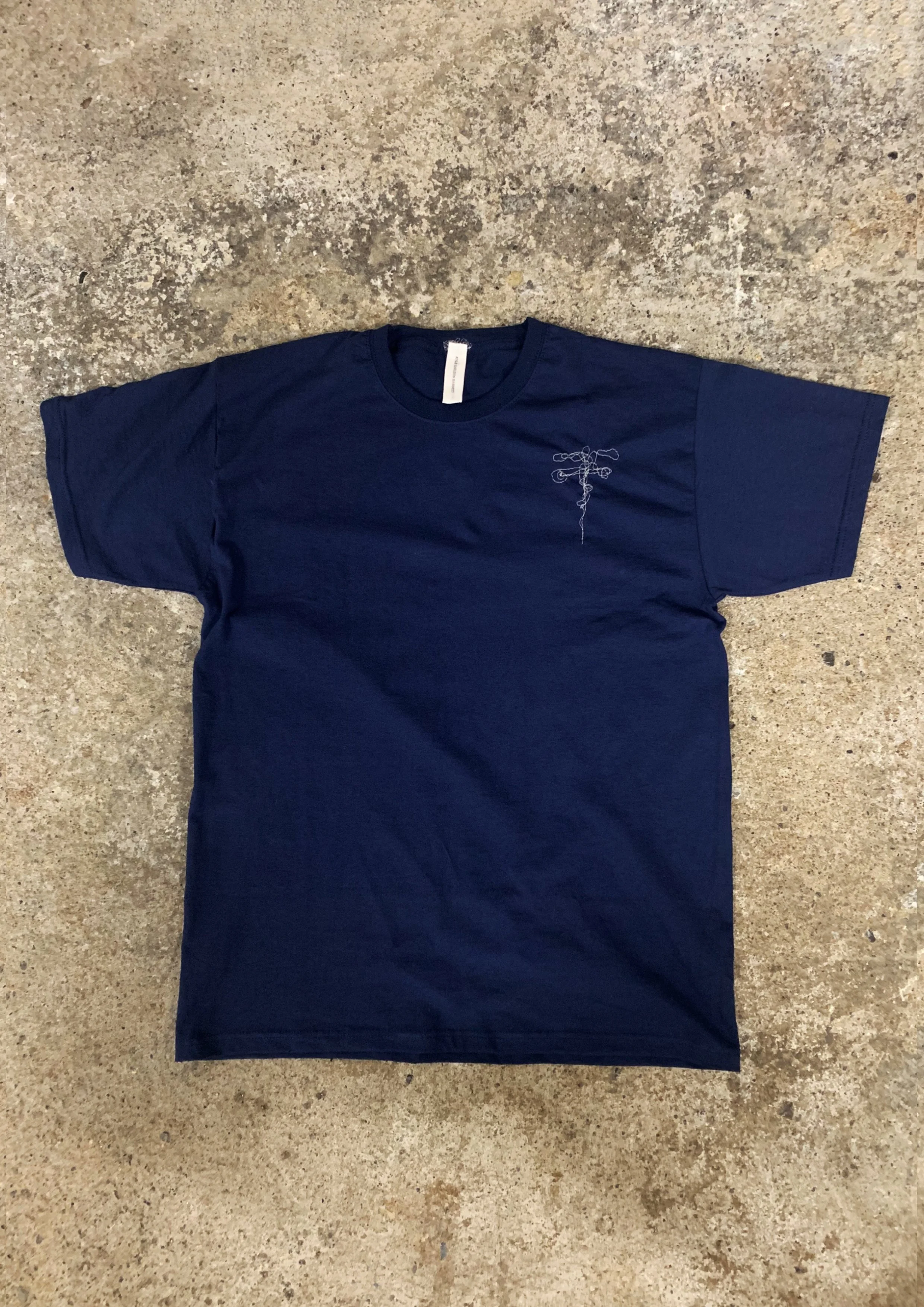 Embroidered T-Shirt / Navy