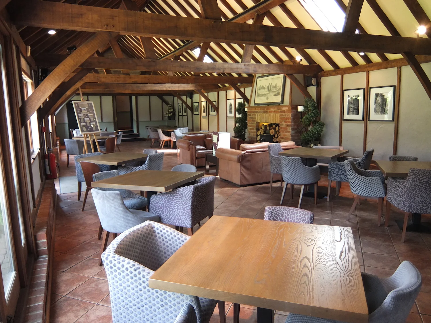 Inside of Heritage Barn used for guest arrival & breakfast service