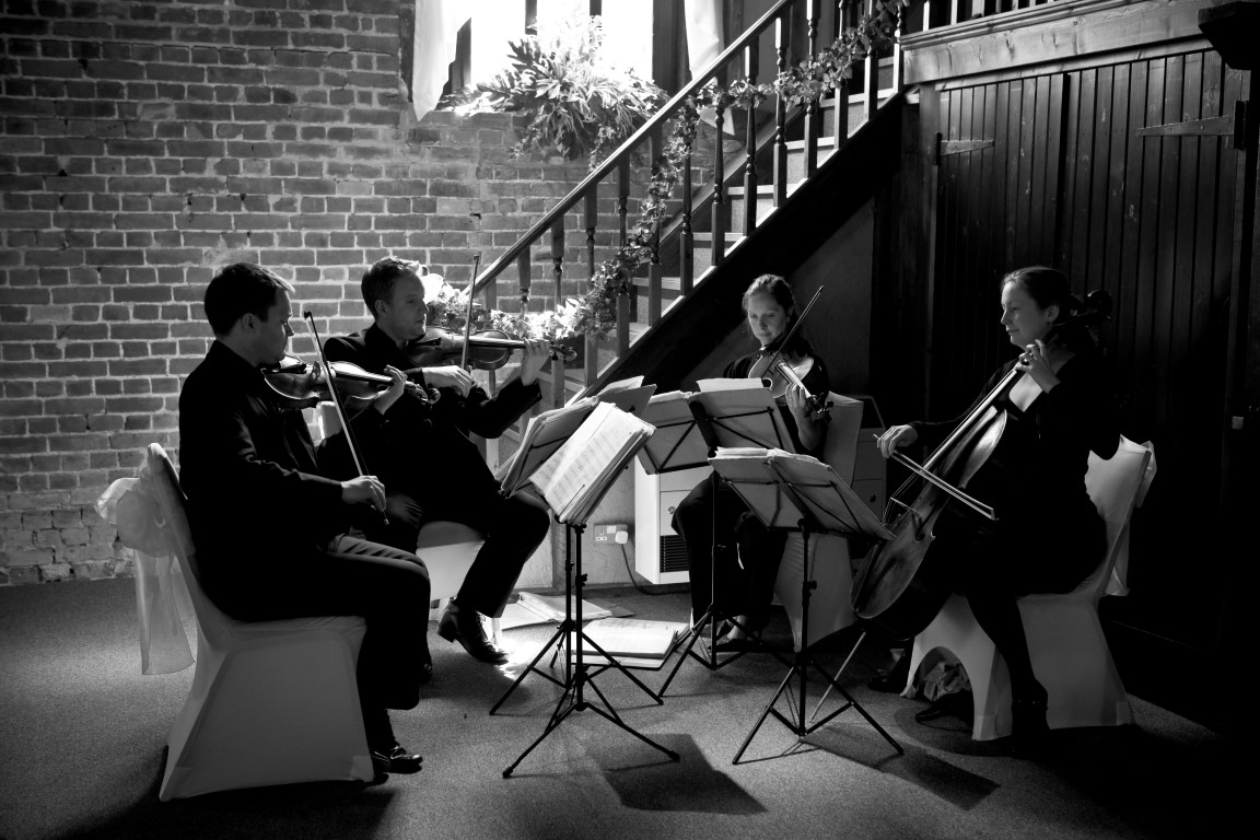 String quartet from the back of the fathom barn