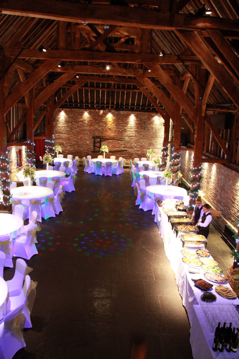 Tithe Barn laid out for evening party