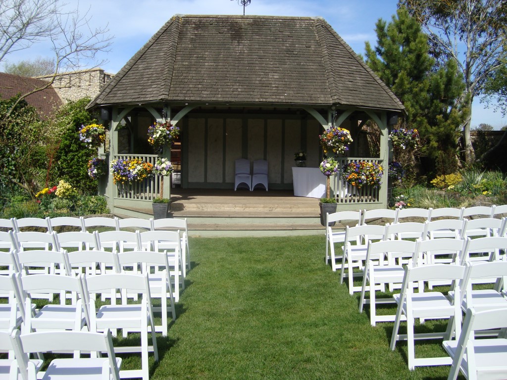 Wedding Pavilion ready for outside ceremony