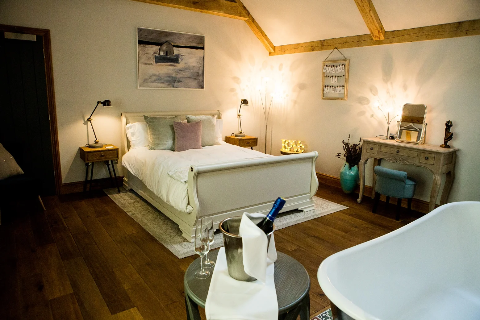 Time to retreat to your bedroom with a glorious free standing bath