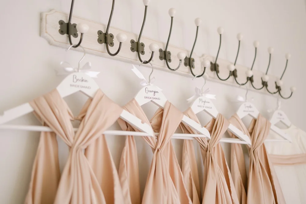bridesmaid dresses on hangers Bride & Bridesmaid Hanger Set #2 – Bridesmaid Hangers main image 0