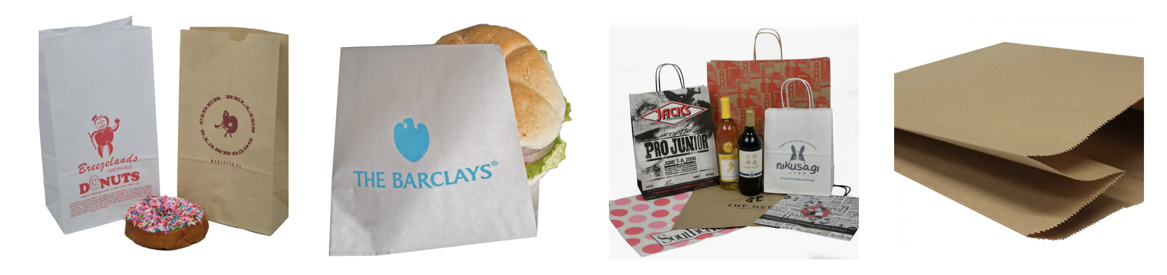 Printed Paper Foodservice Concession Bags Paper Sacks