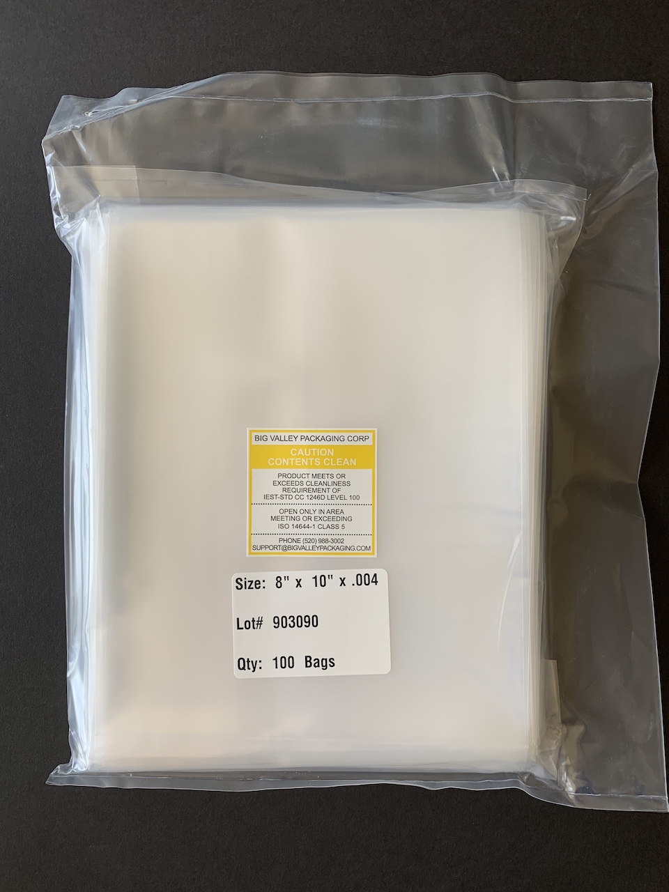 Flat Poly Plastic Bag 4-mil 2x3 cs/1000 Clear Packaging Heat Seal FDA 122289 