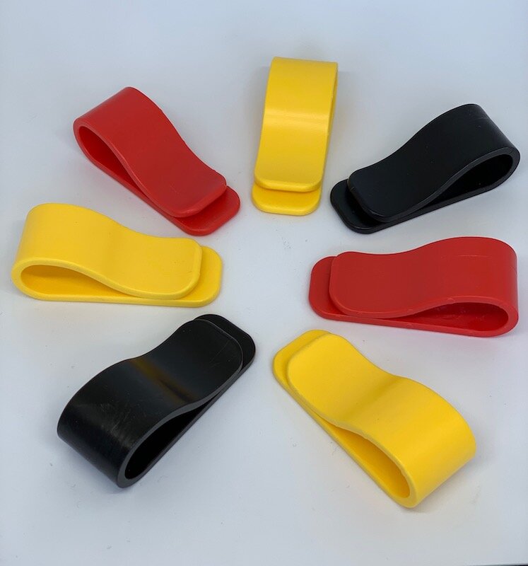 BCLIPS Yellow Black or Red Box Flaps Open Clips Carton Holders