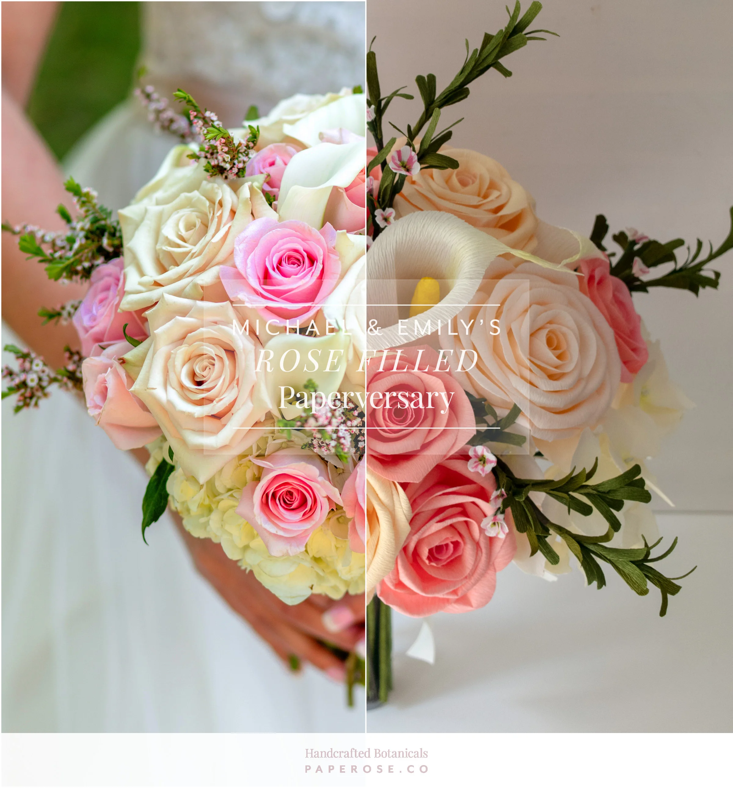Michael & Emily’s Rose Filled Paperversary