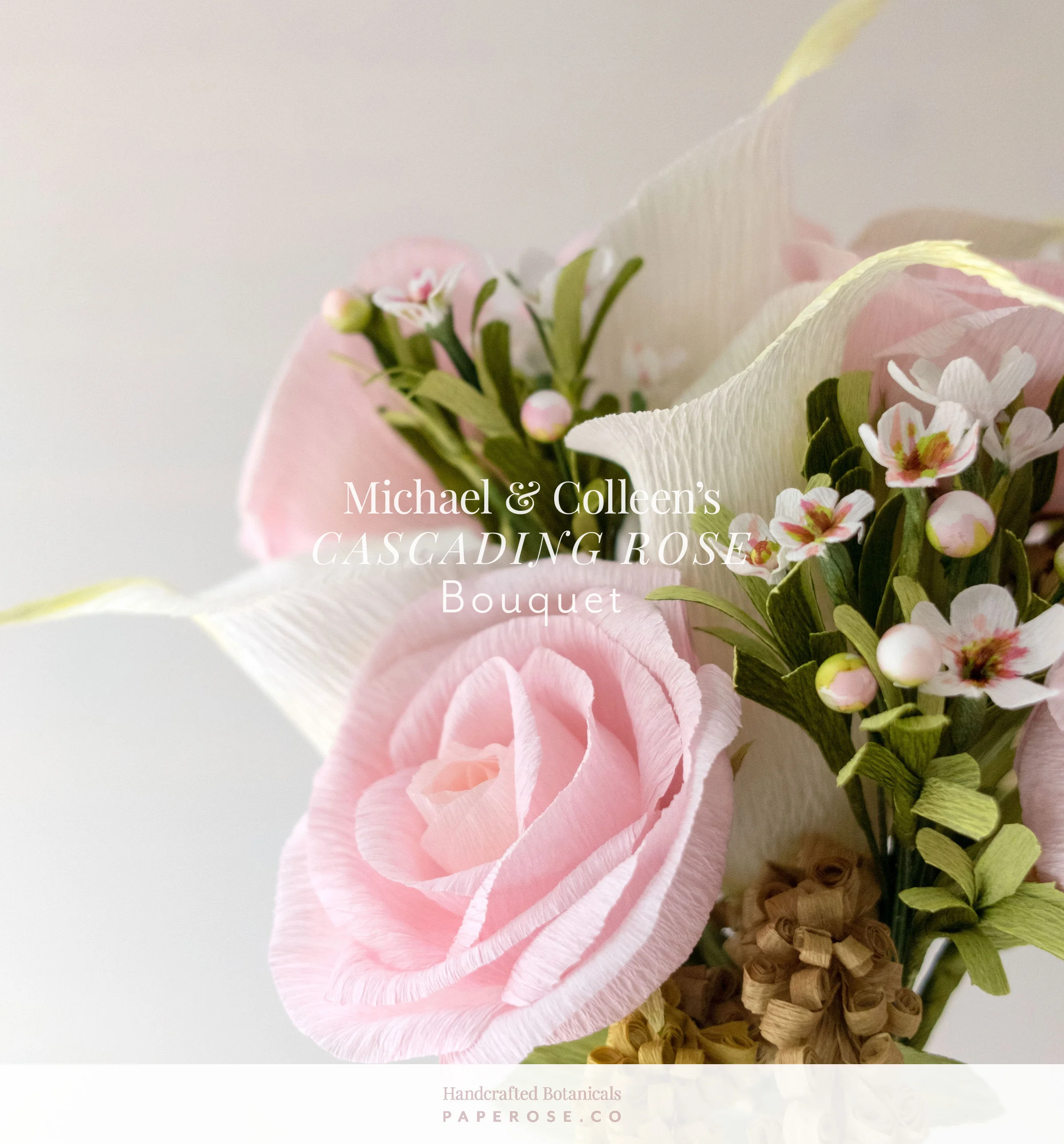 Michael & Colleen’s Cascading Rose Bouquet