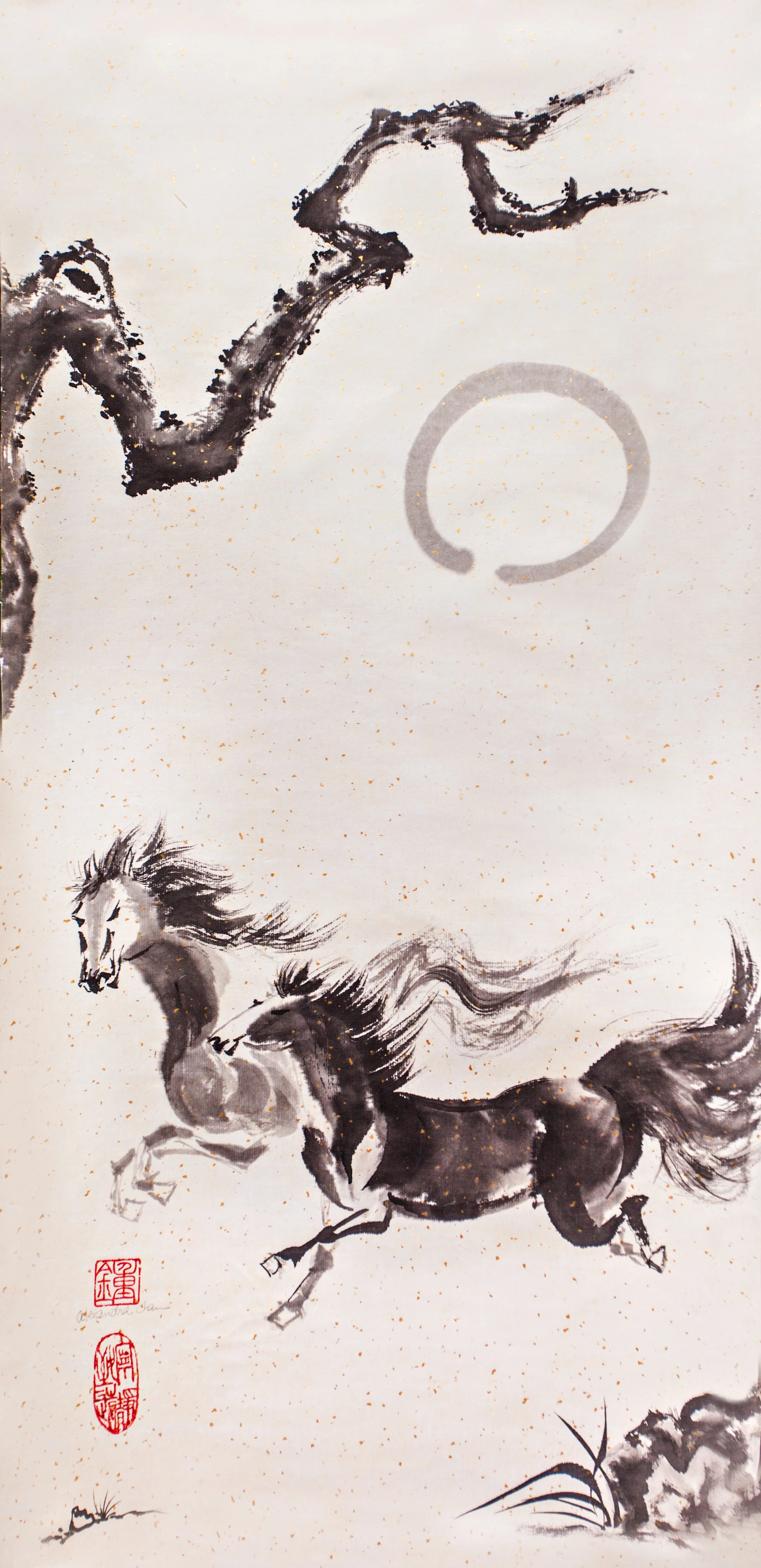 Horses Racing by Moonlight