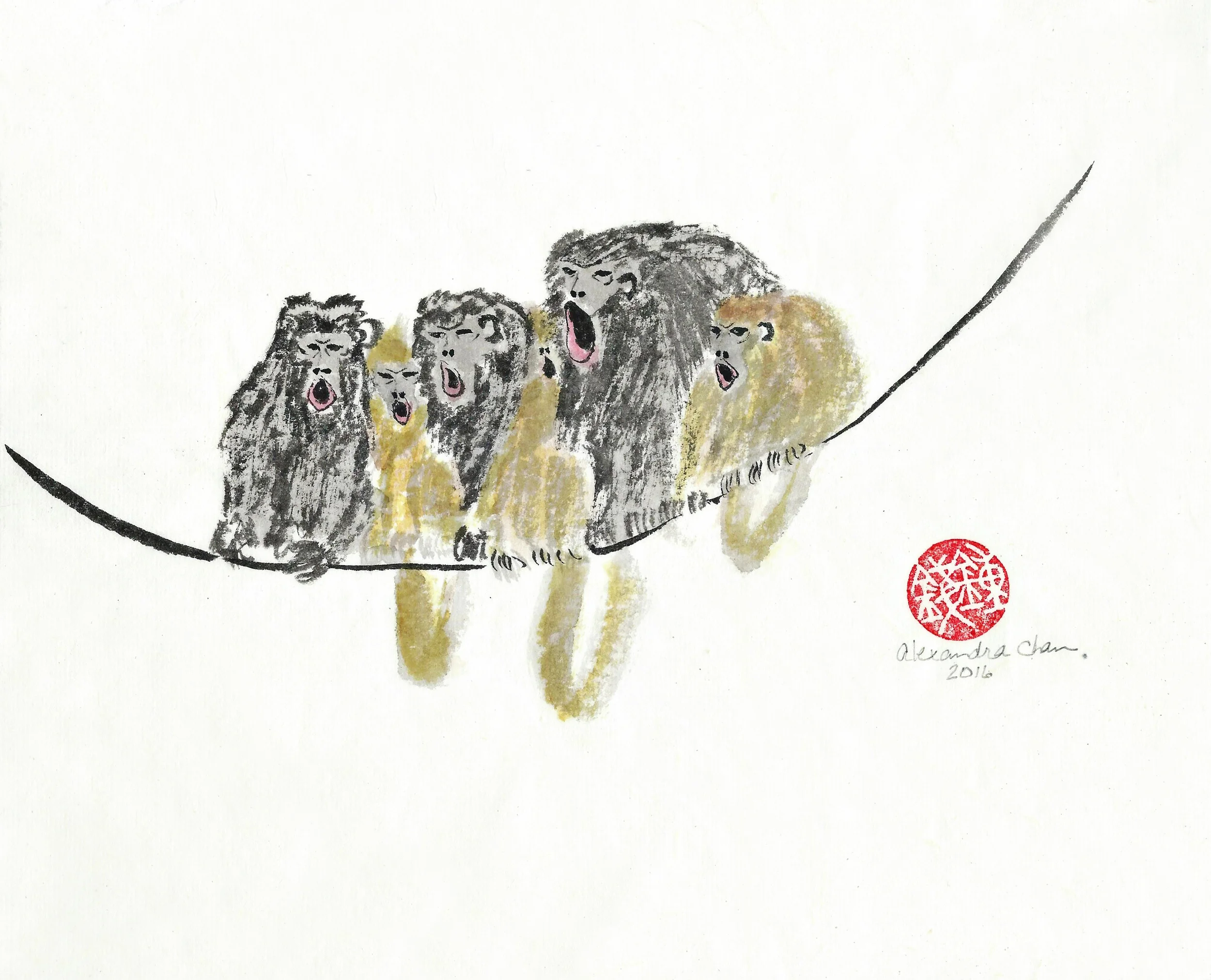 Monkeys on Vine