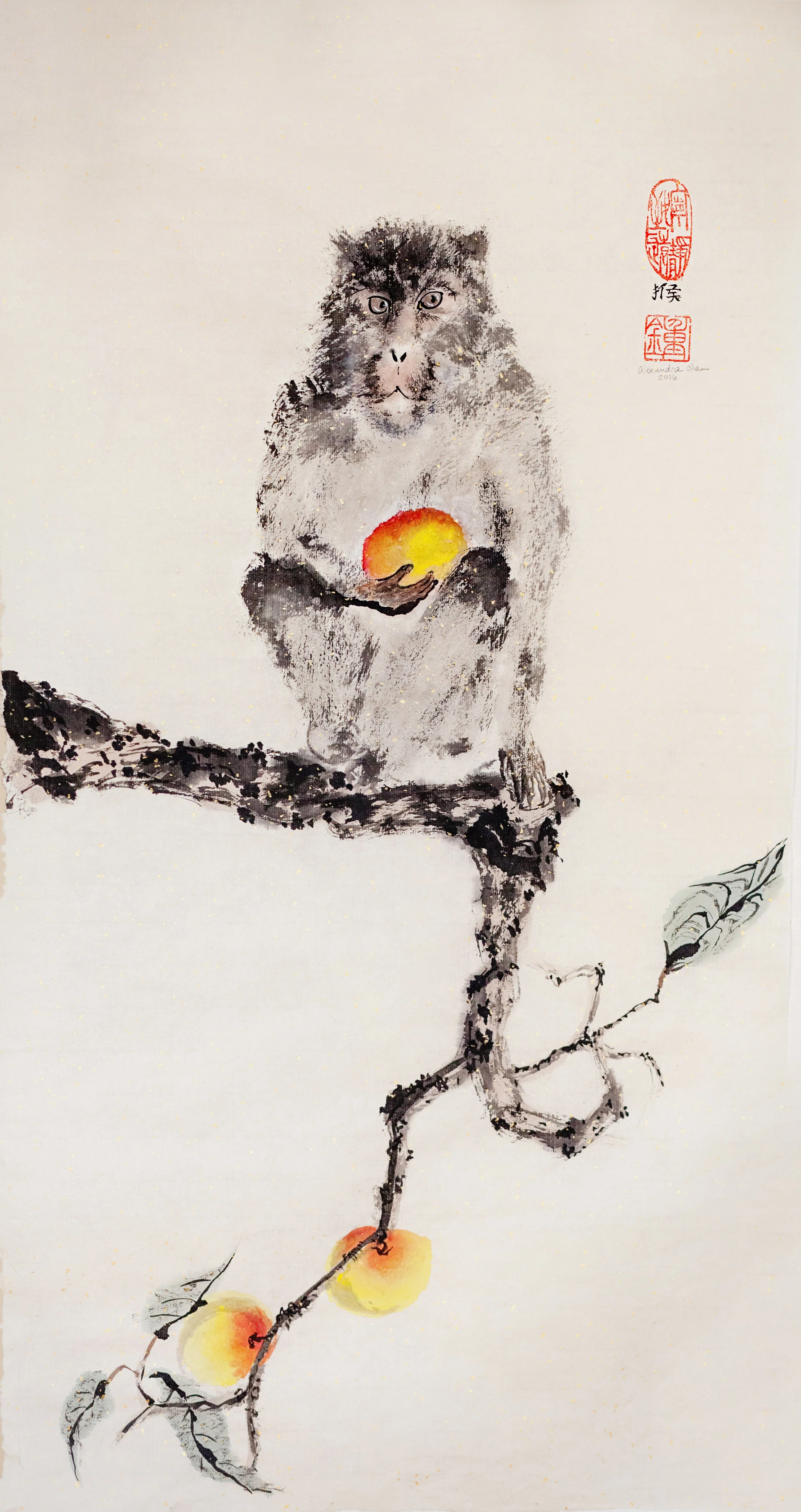 Monkey in a Persimmon Tree