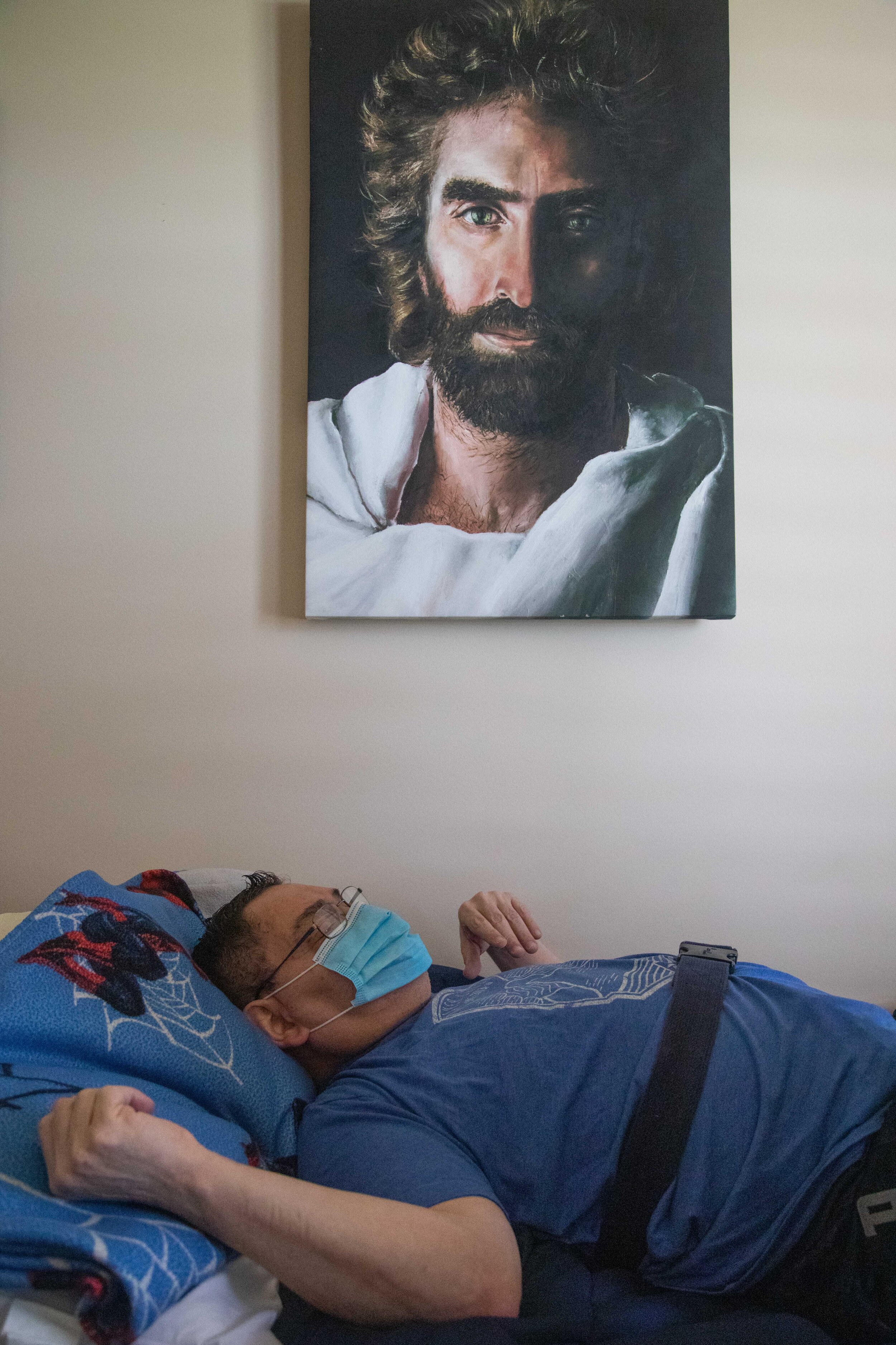  Ron Vigil lays on his bed in his new home on Friday, May 22, 2020 in Syracuse, Utah. 