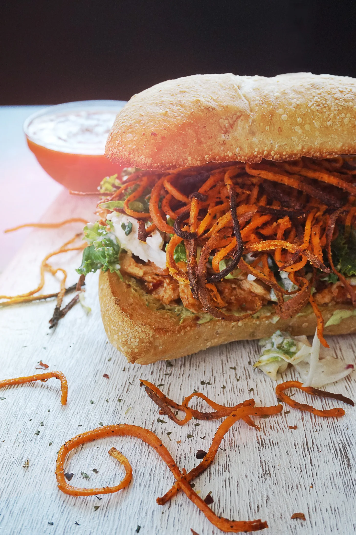 Pineapple Chipotle Vegan Pulled Chicken Sandwich