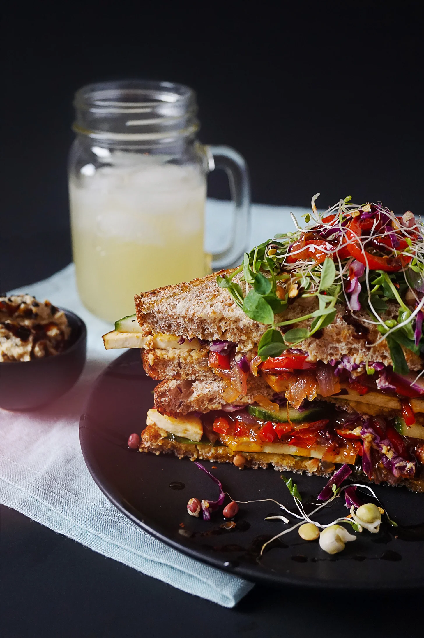 Smoked Tofu & Artichoke Spinach Sandwich