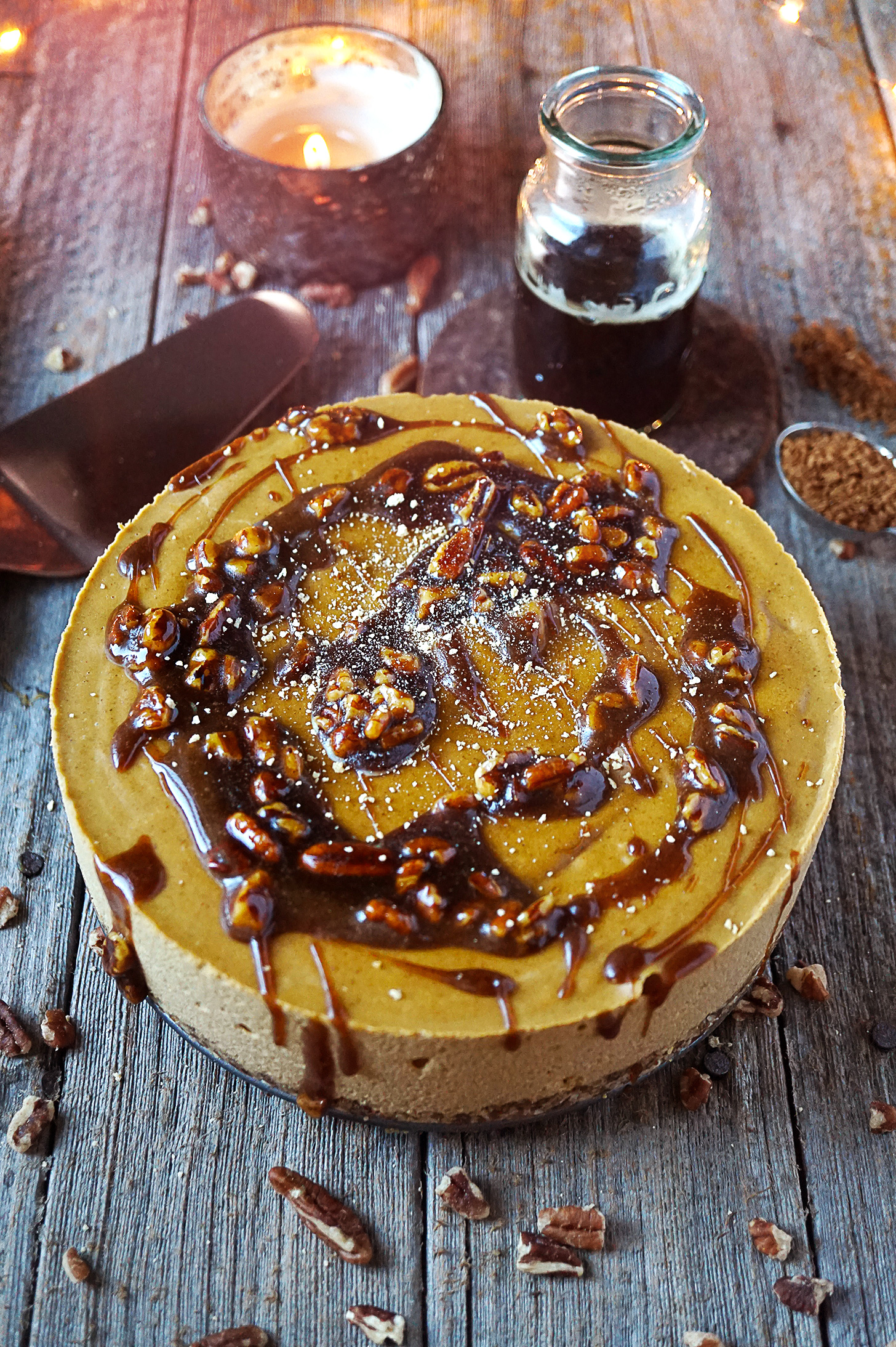 Pumpkin Spice Latte Vegan Cheesecake