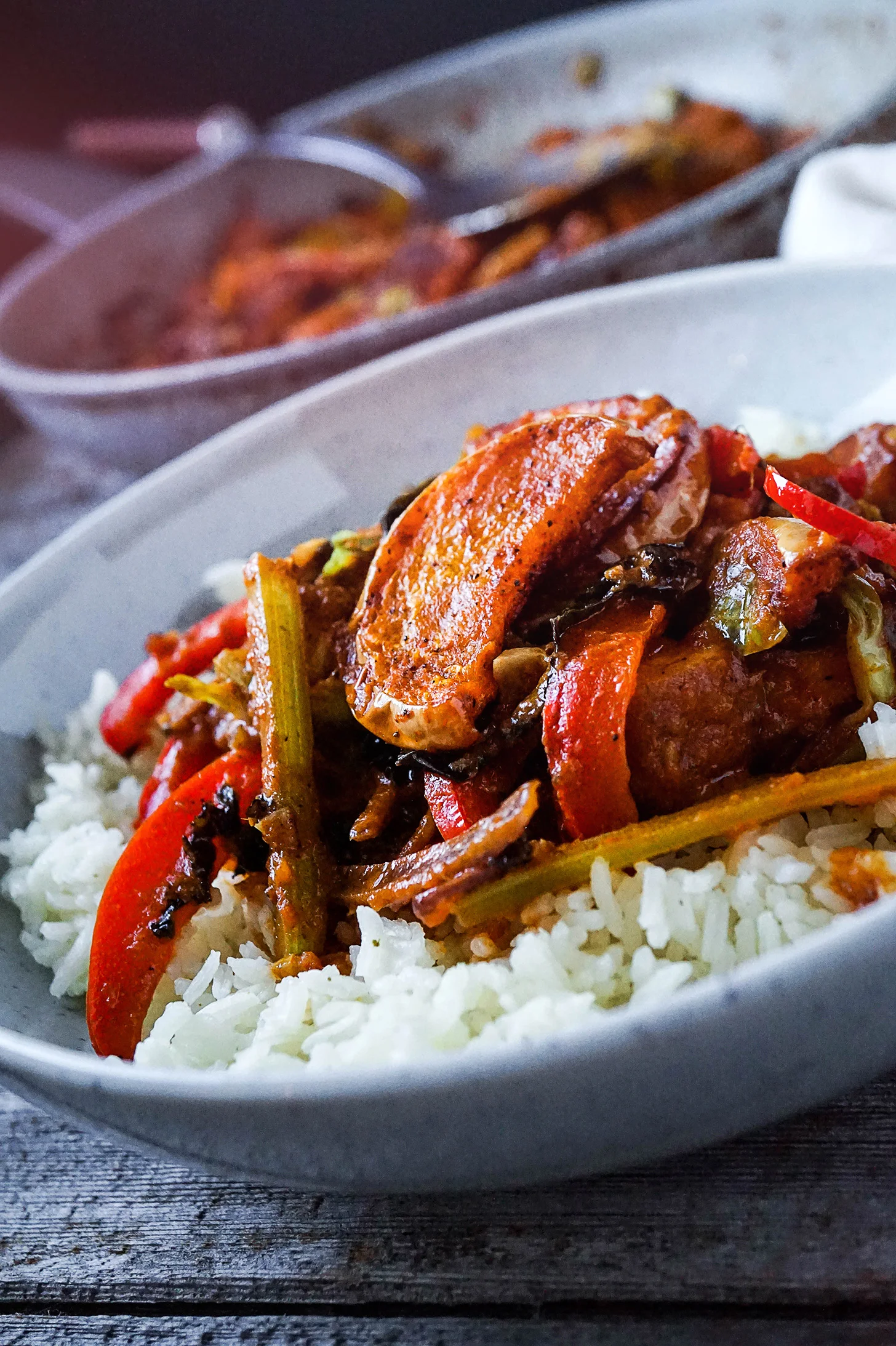 Roasted Pumpkin Coconut Curry with Crispy Tofu