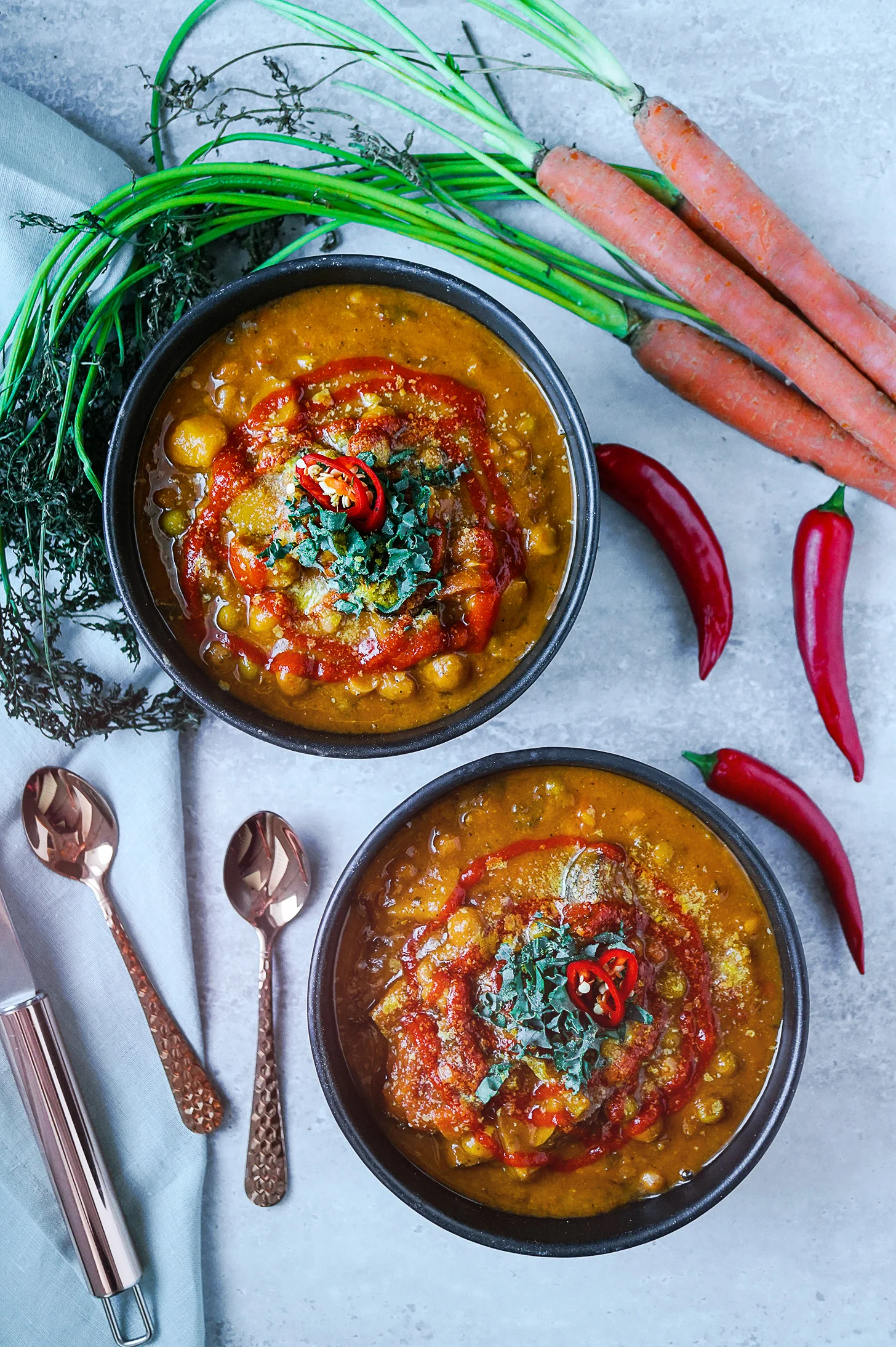 Spicy Acorn Squash and Bean Soup