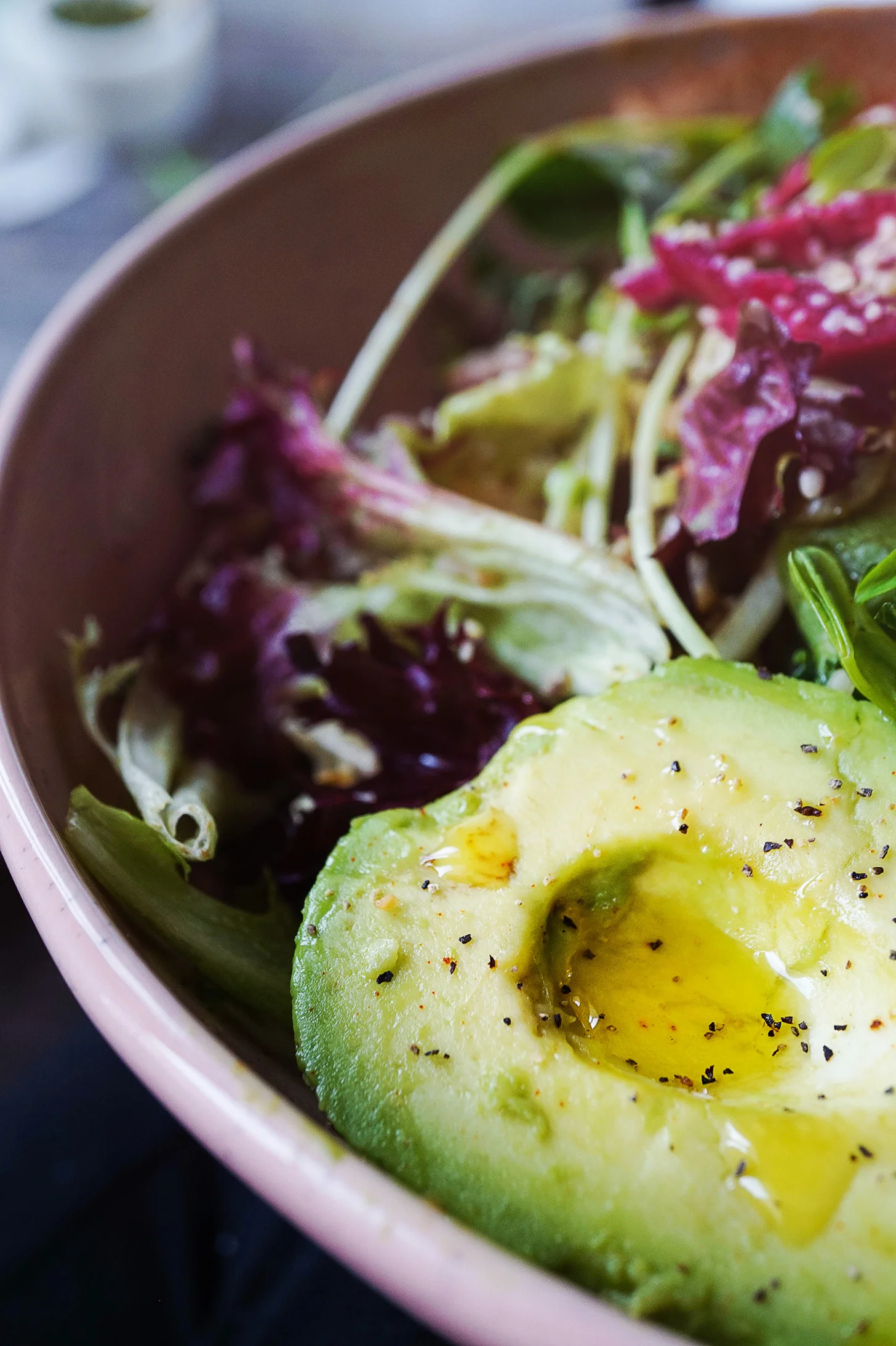 Super Easy Nourish Bowl with Brown and Red Rice, Kale and Chia Seeds