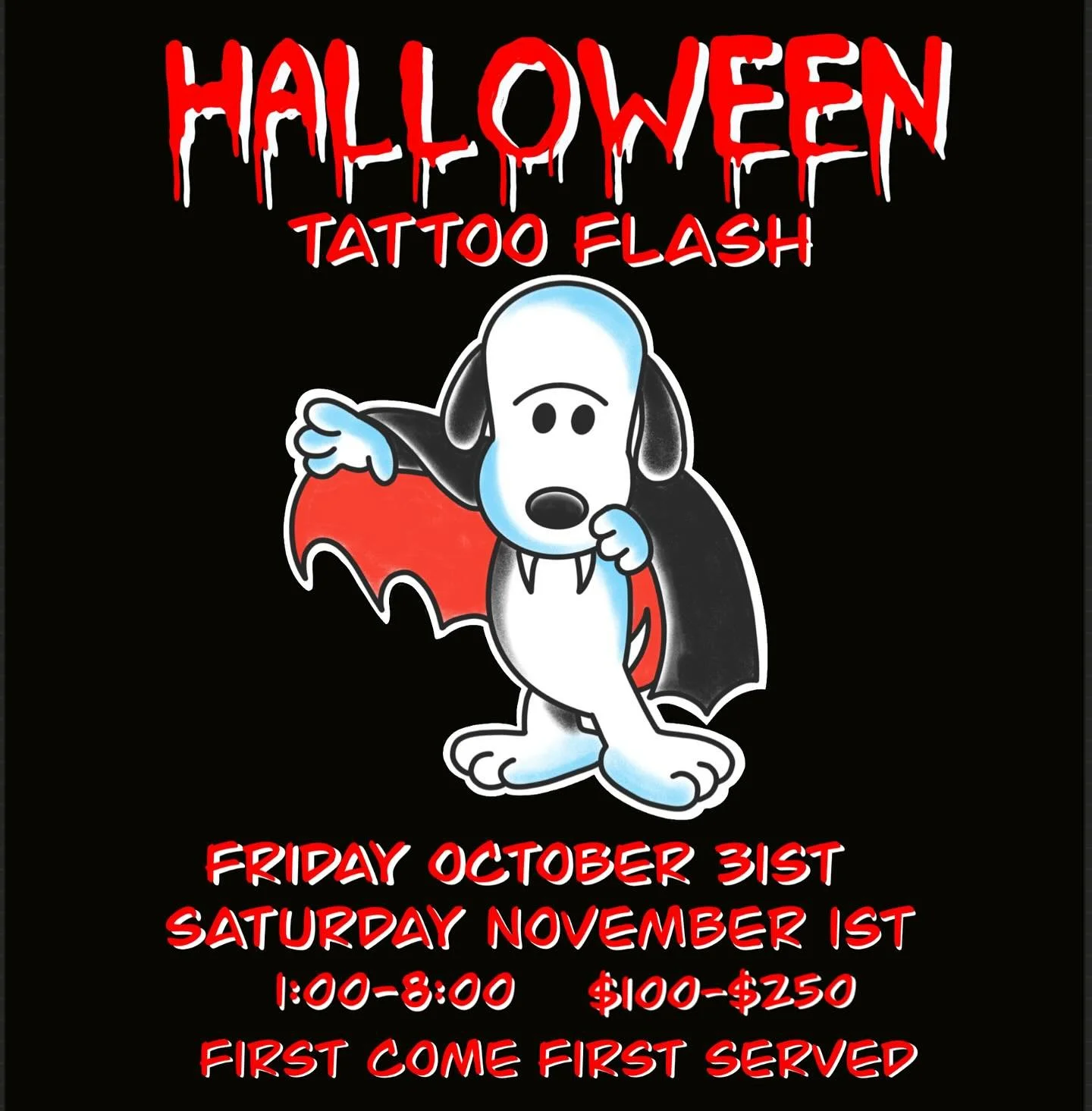 🎃HALLOWEEN FLASH DAY🎃 Join us Friday Oct. 31st (and the rest of the weekend) for our annual Halloween flash day event! STAY TUNED FOR THE SHEET OF DESIGNS 🤗