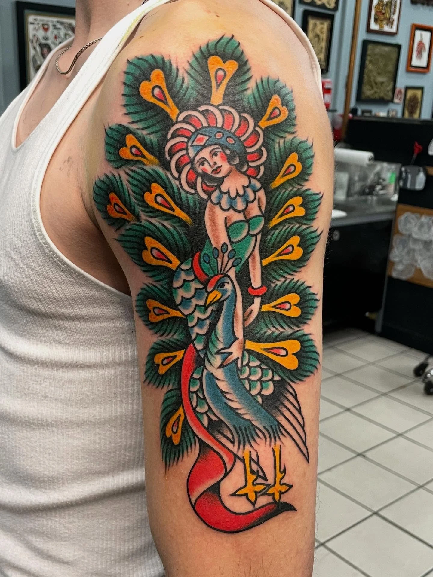 Absolutely killer piece by @hellsgnaw 🔥🔥 Redrawn from a Joe Lieber design. If you&rsquo;re looking to get something done by Karl, you can contact him directly for appointments!