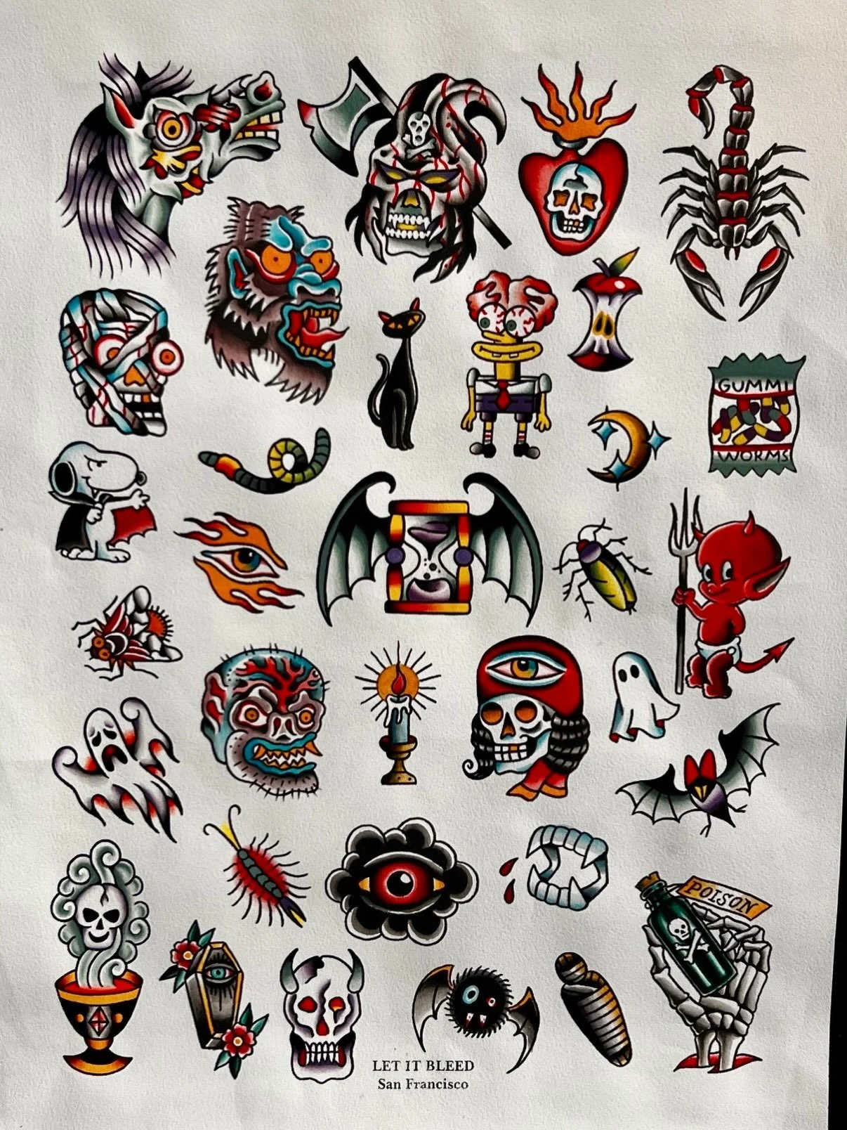 Here&rsquo;s the flash for our annual flash event. Come by and get a fun tattoo this Saturday.