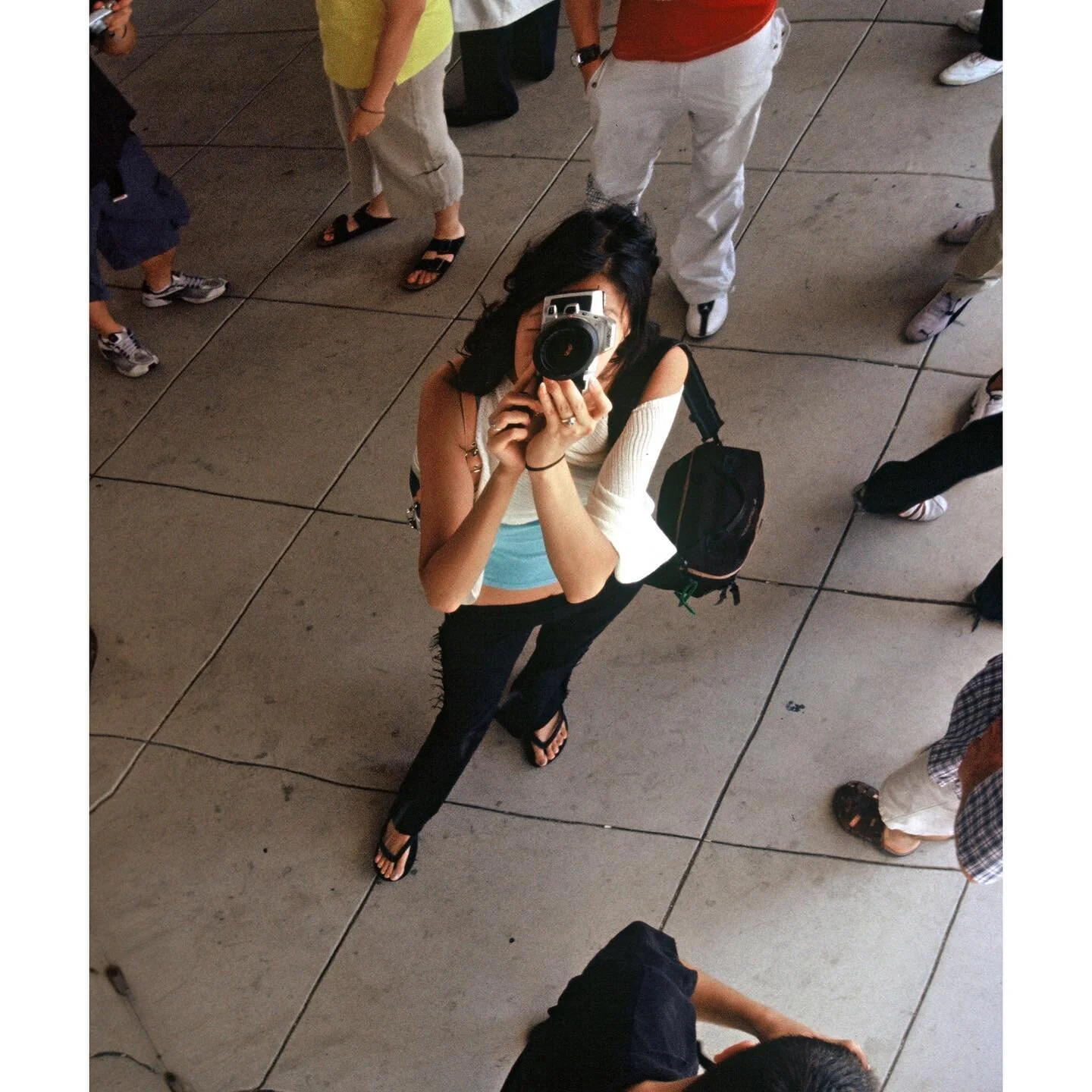 Chicago, Illinois  2004  Self portrait at Cloud Gate (&ldquo;The Bean&rdquo;) Kodak Ektachrome film slides 🎞⁣
⁣
#chicago #illinois #milleniumpark #2004 #selfportrait #selfie #thebean #cloudgate #anishkapoor #kodak #madewithkodak #ektachrome #filmsli