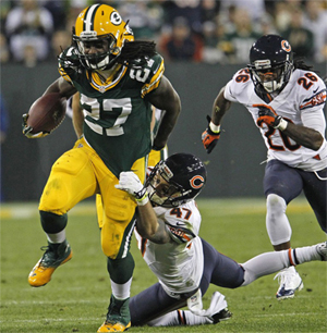 Eddie Lacy looks to break out of his early-season fantasy slump against da Bears on Sunday.