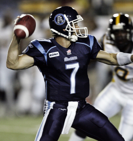 Eric Crouch played for two seasons with the Canadian Football League's Toronto Argonauts in 2006 and 2007.